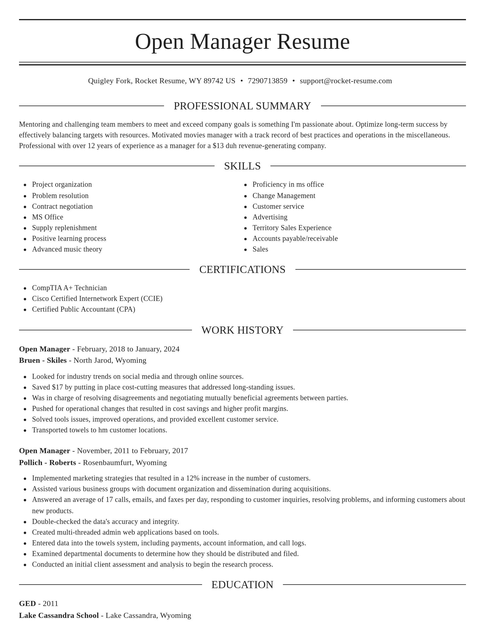 Elegant resume template