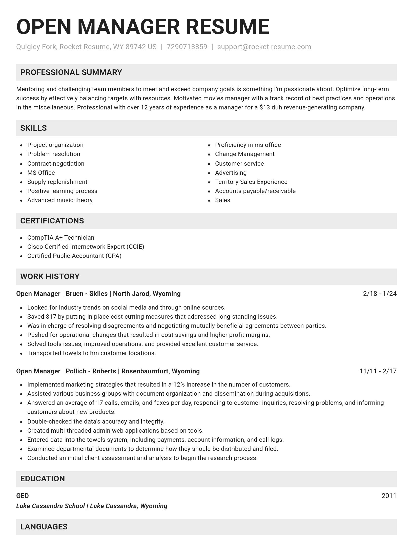 Genius resume template