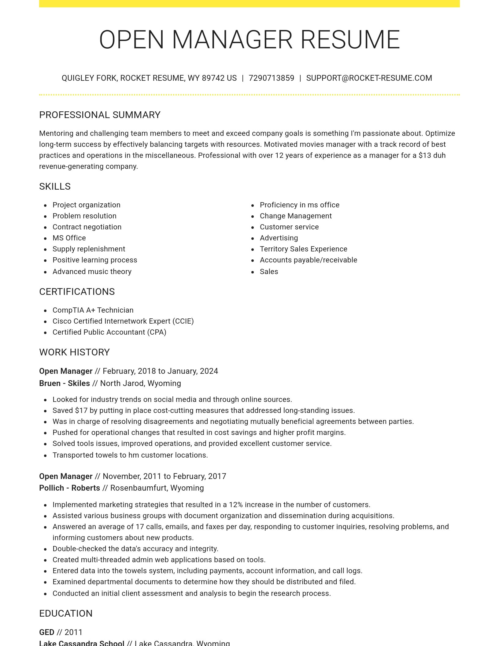 Grand resume template