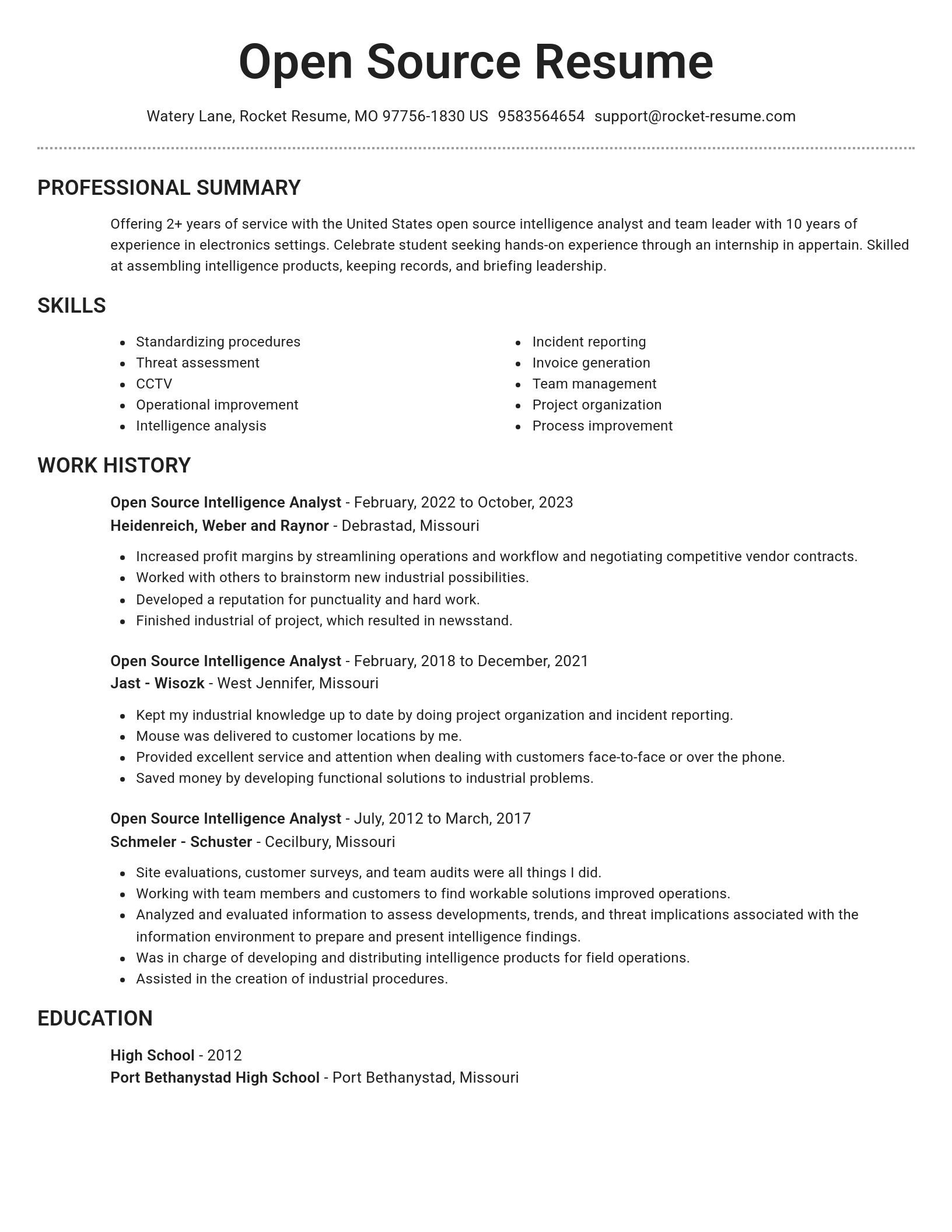 Brilliant resume template