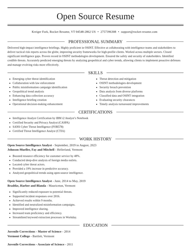 Elegant resume template