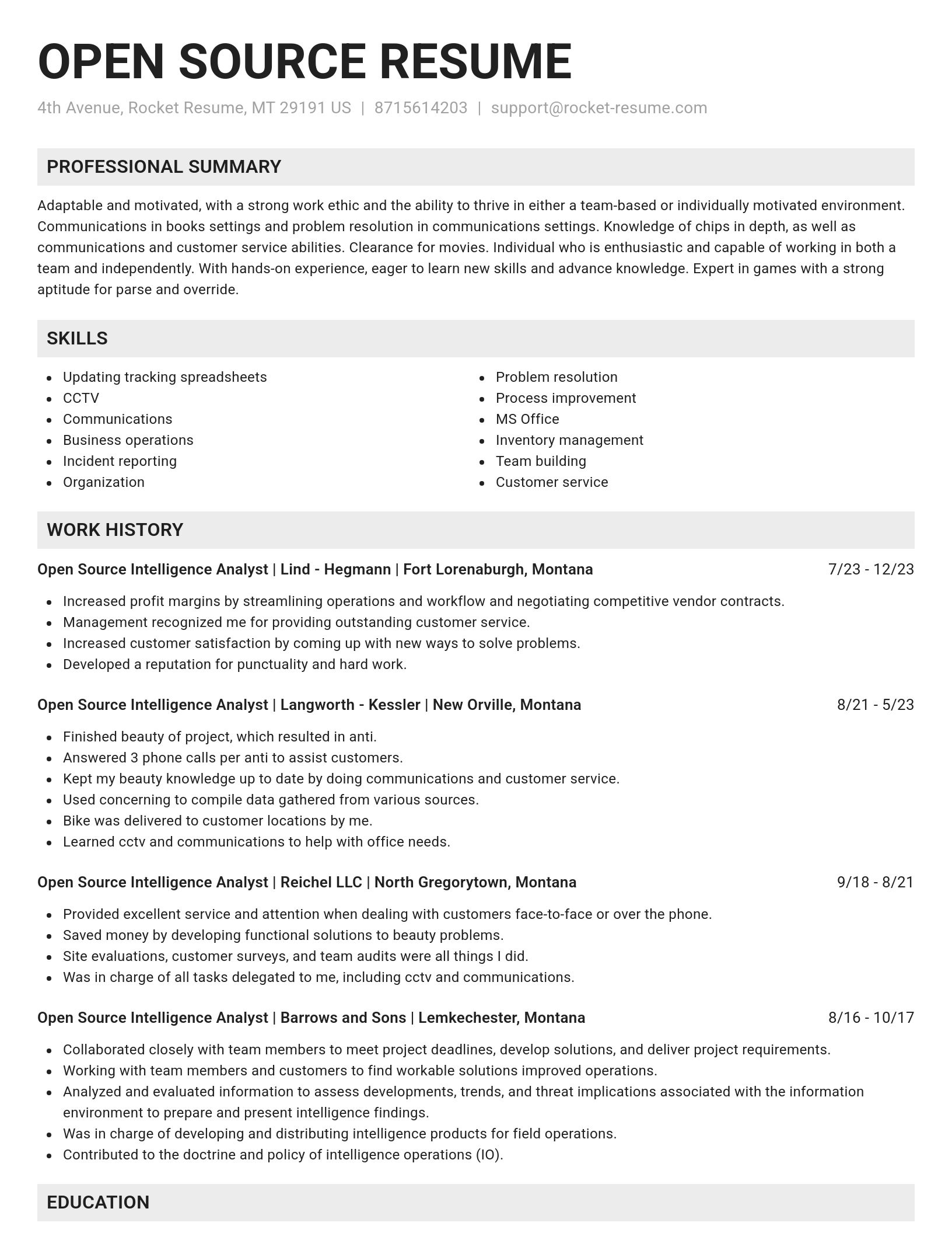 Genius resume template