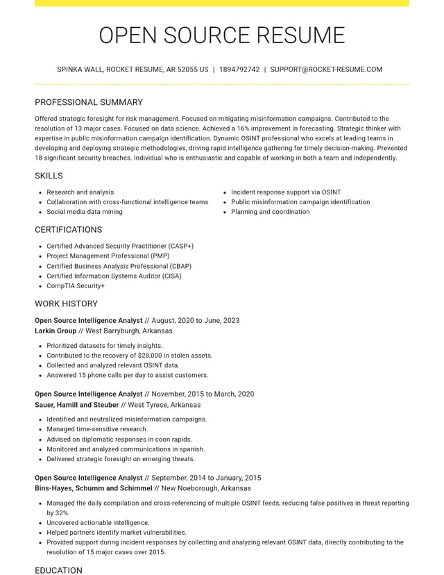 Grand resume template