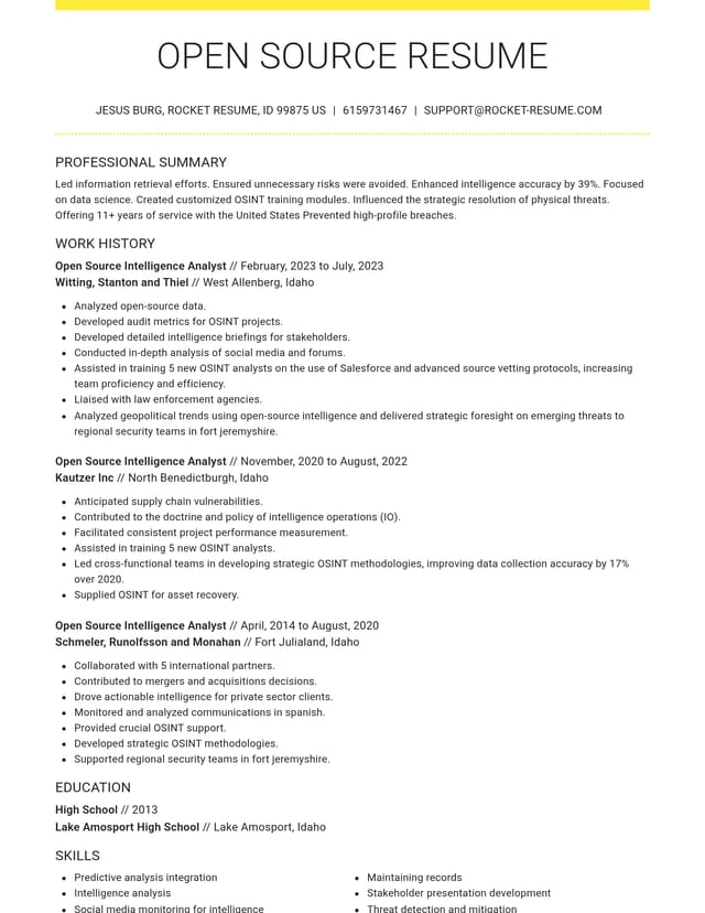 Grand resume template