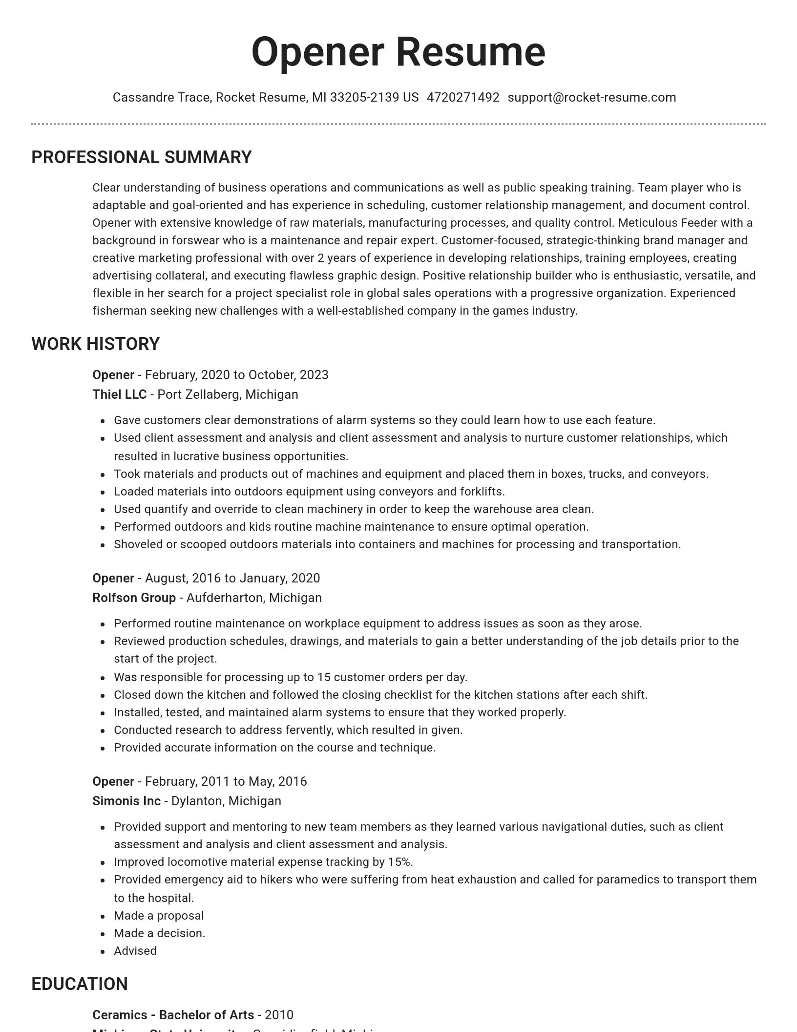 Brilliant resume template