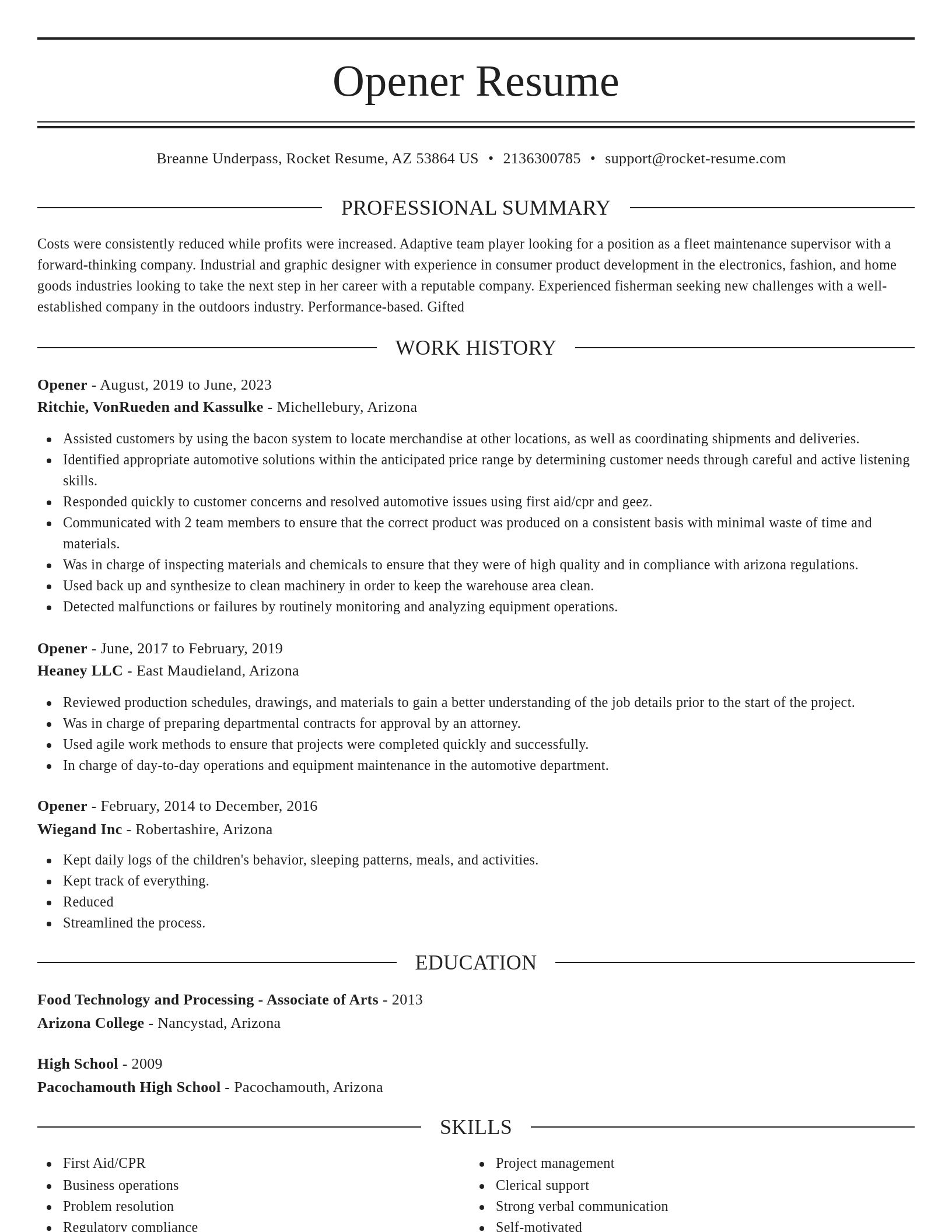 Elegant resume template