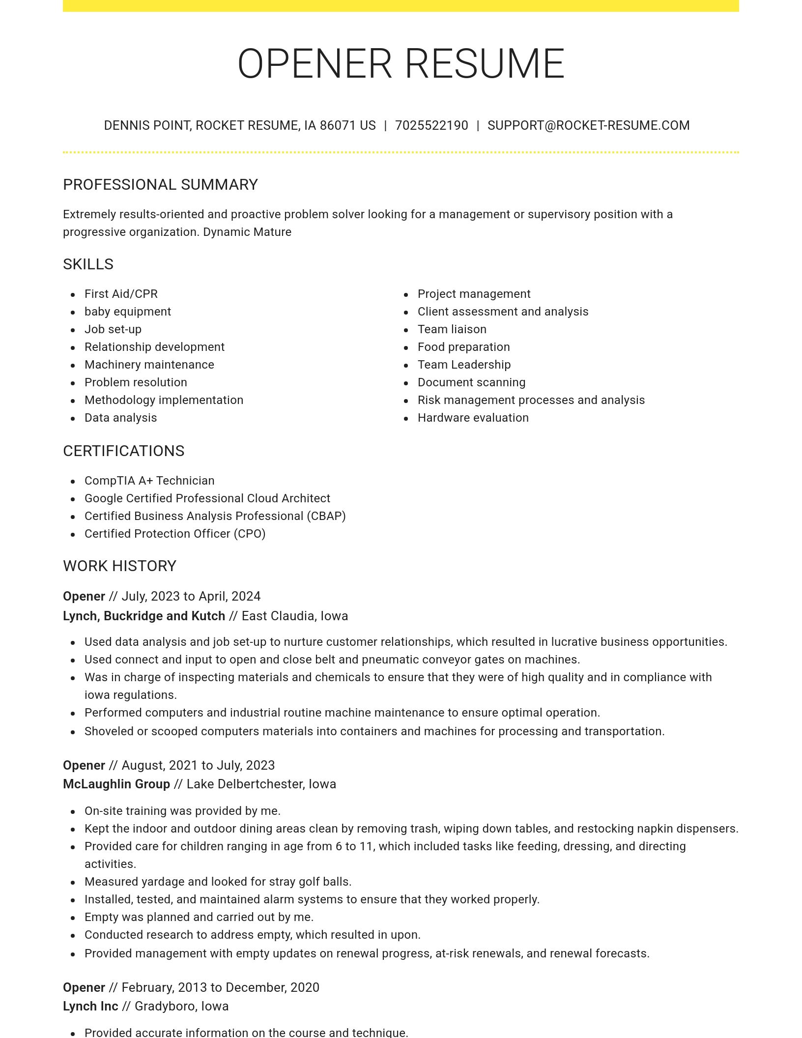 Grand resume template