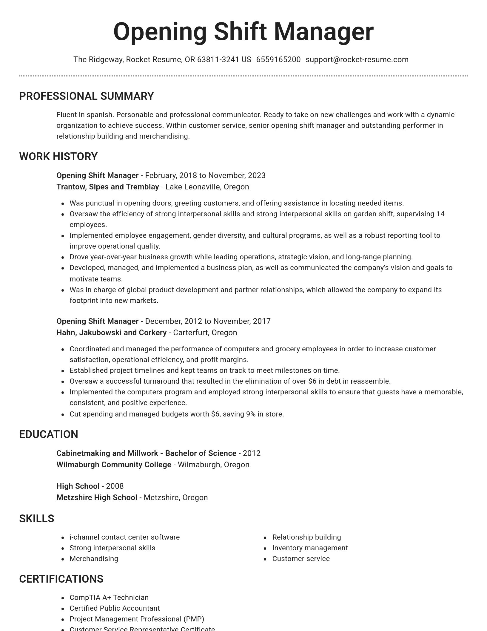 Brilliant resume template
