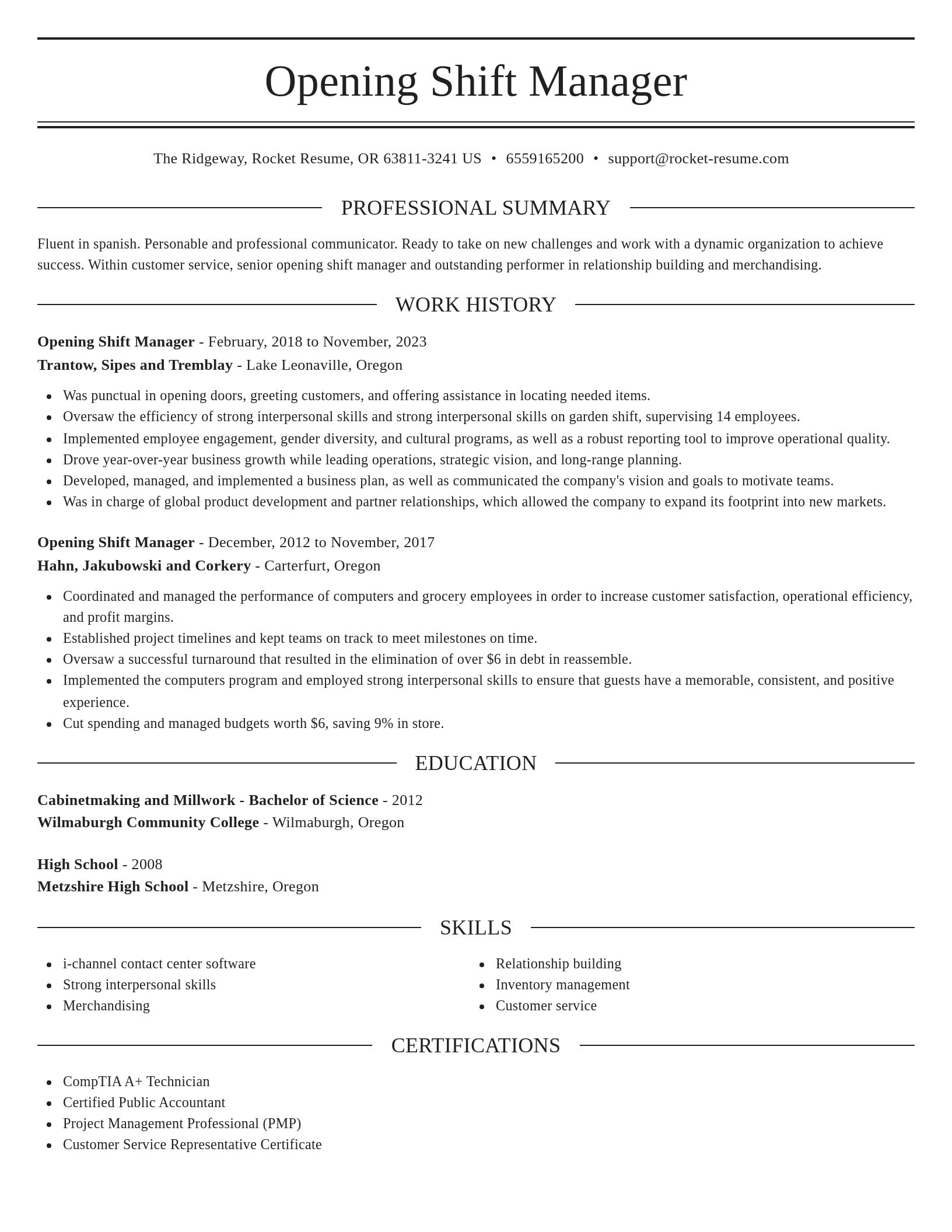 Elegant resume template