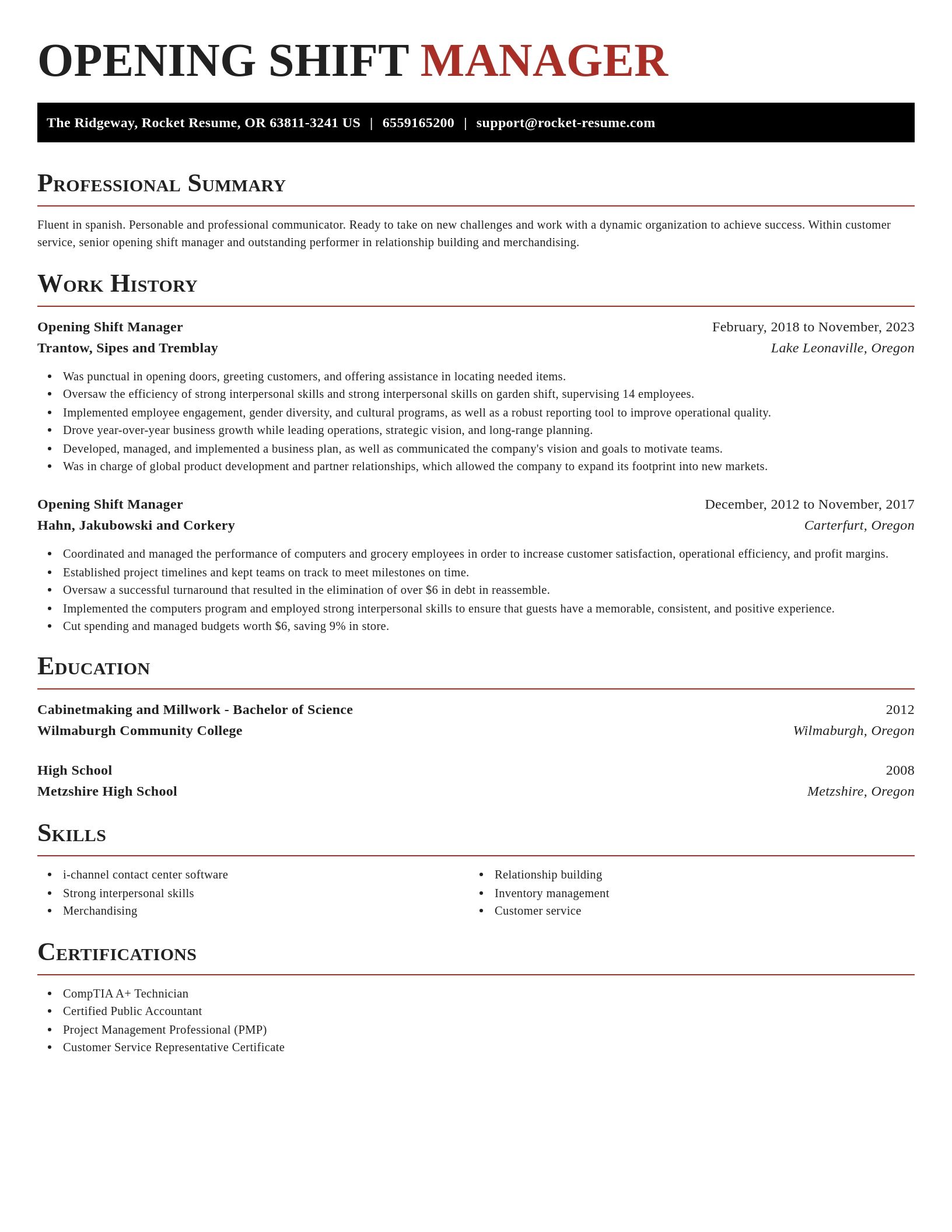 Exquisite resume template
