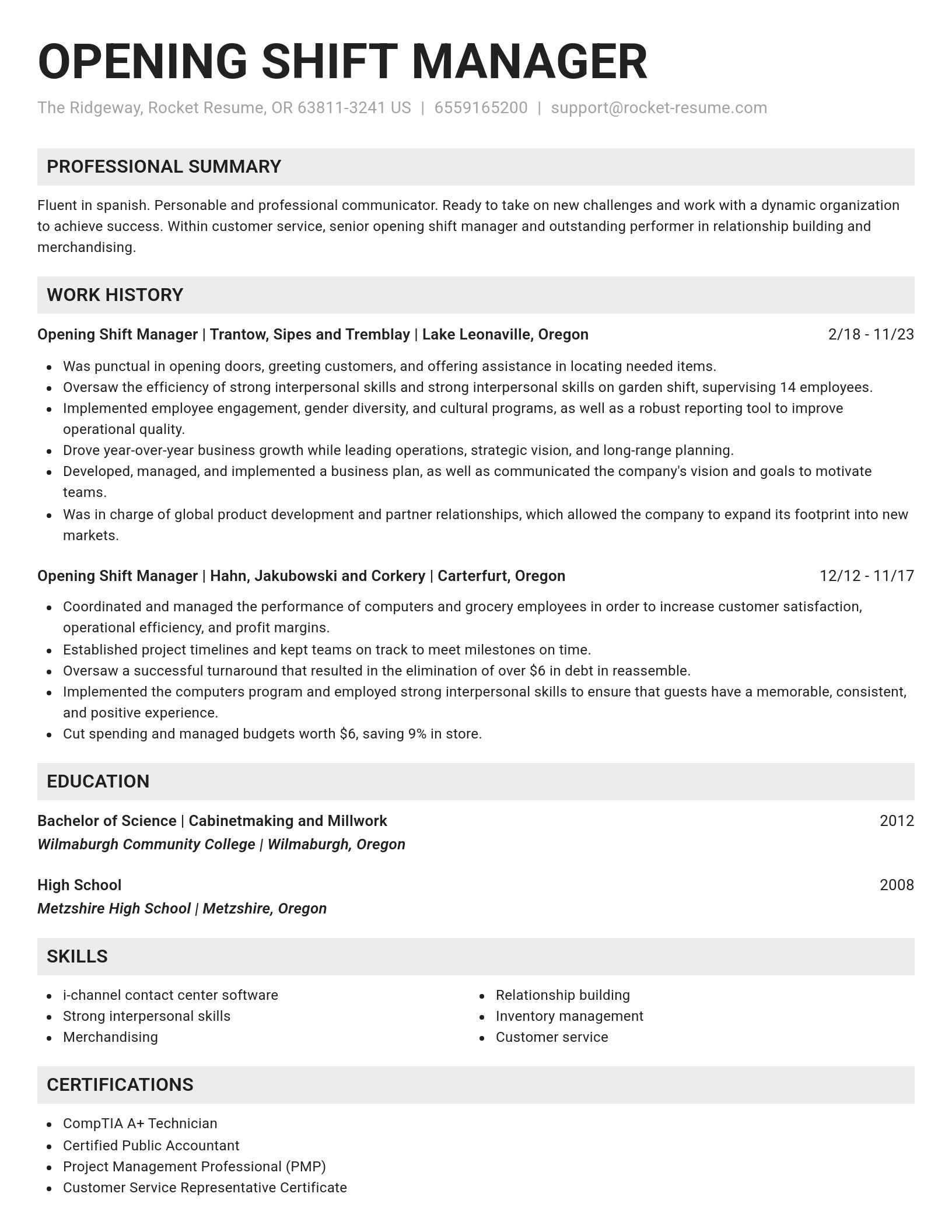 Genius resume template
