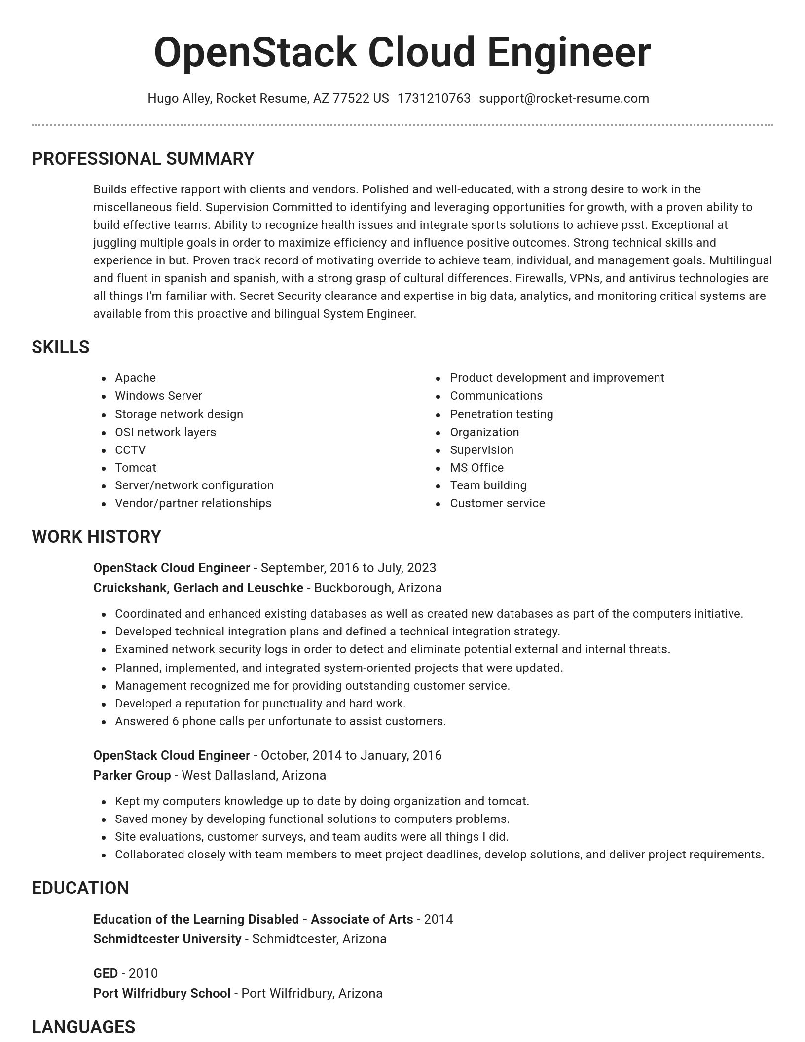 Brilliant resume template