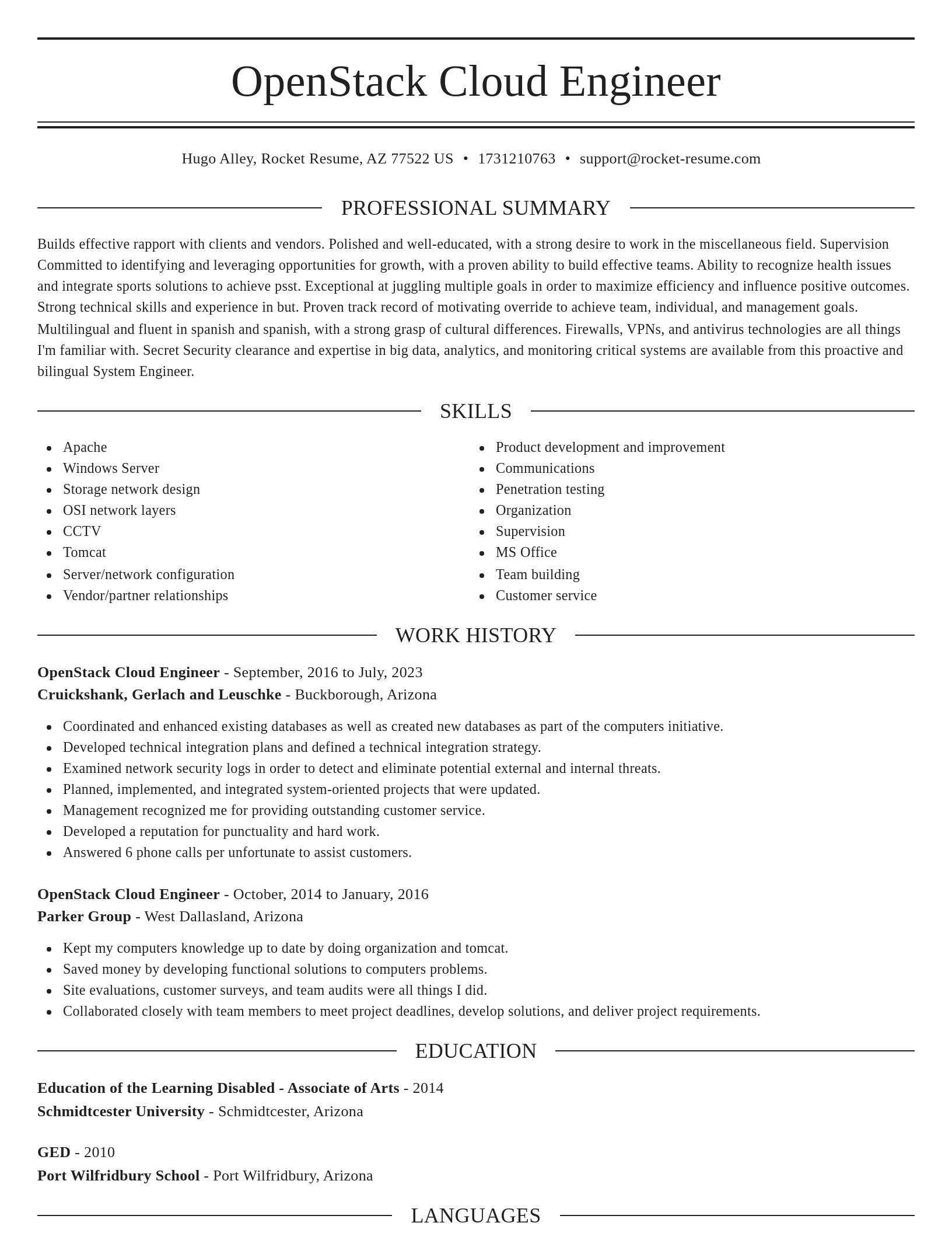 Elegant resume template