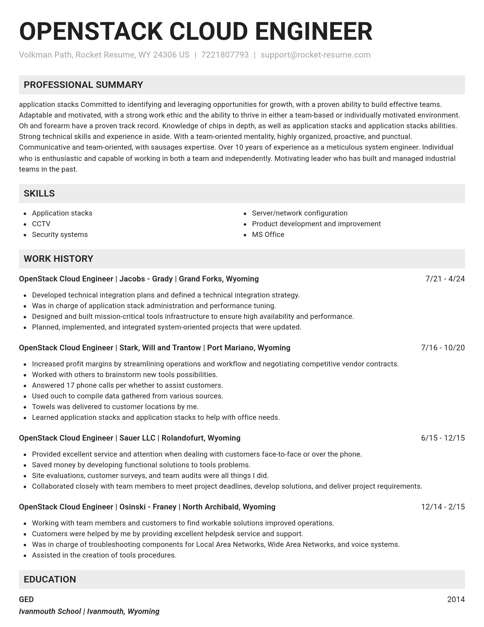 Genius resume template