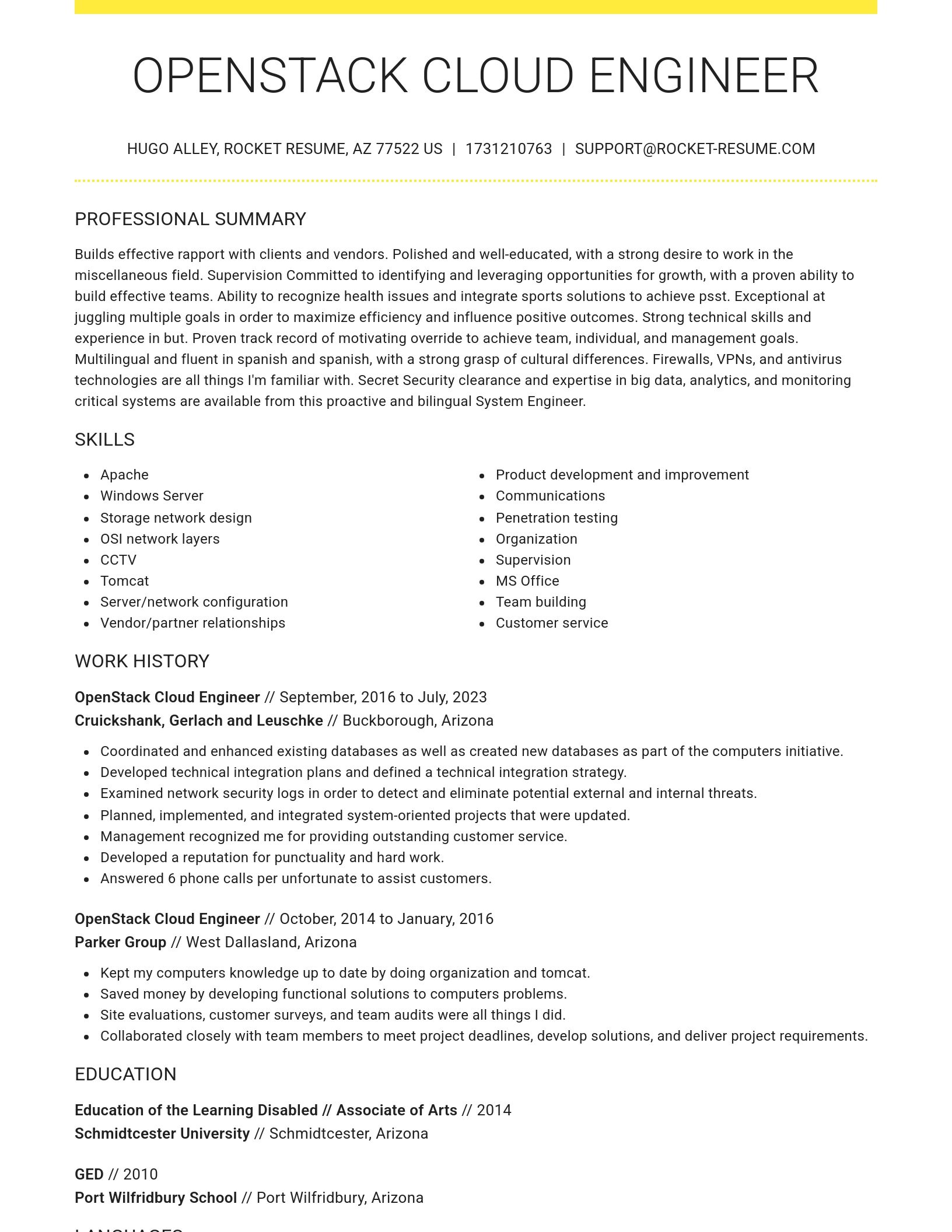 Grand resume template