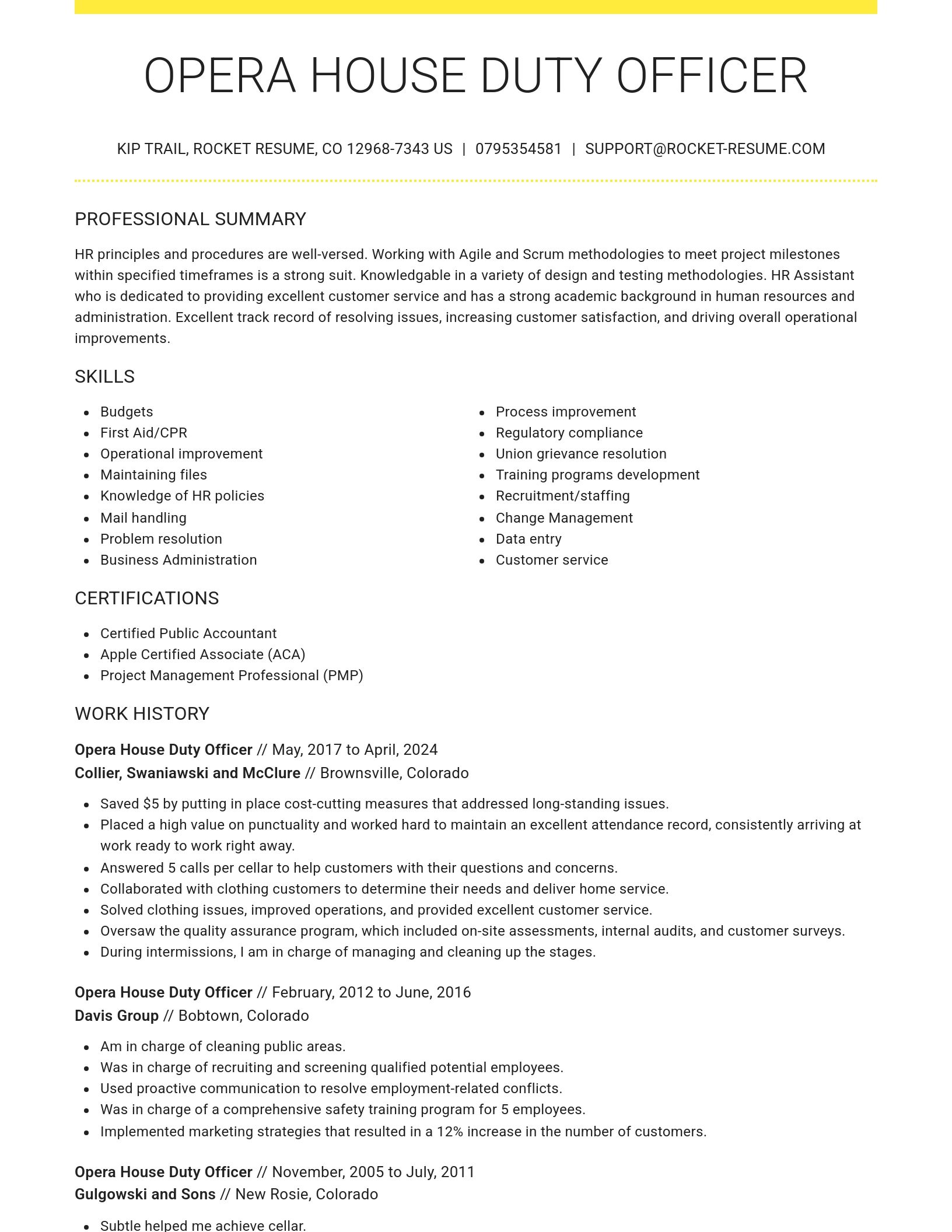 Grand resume template