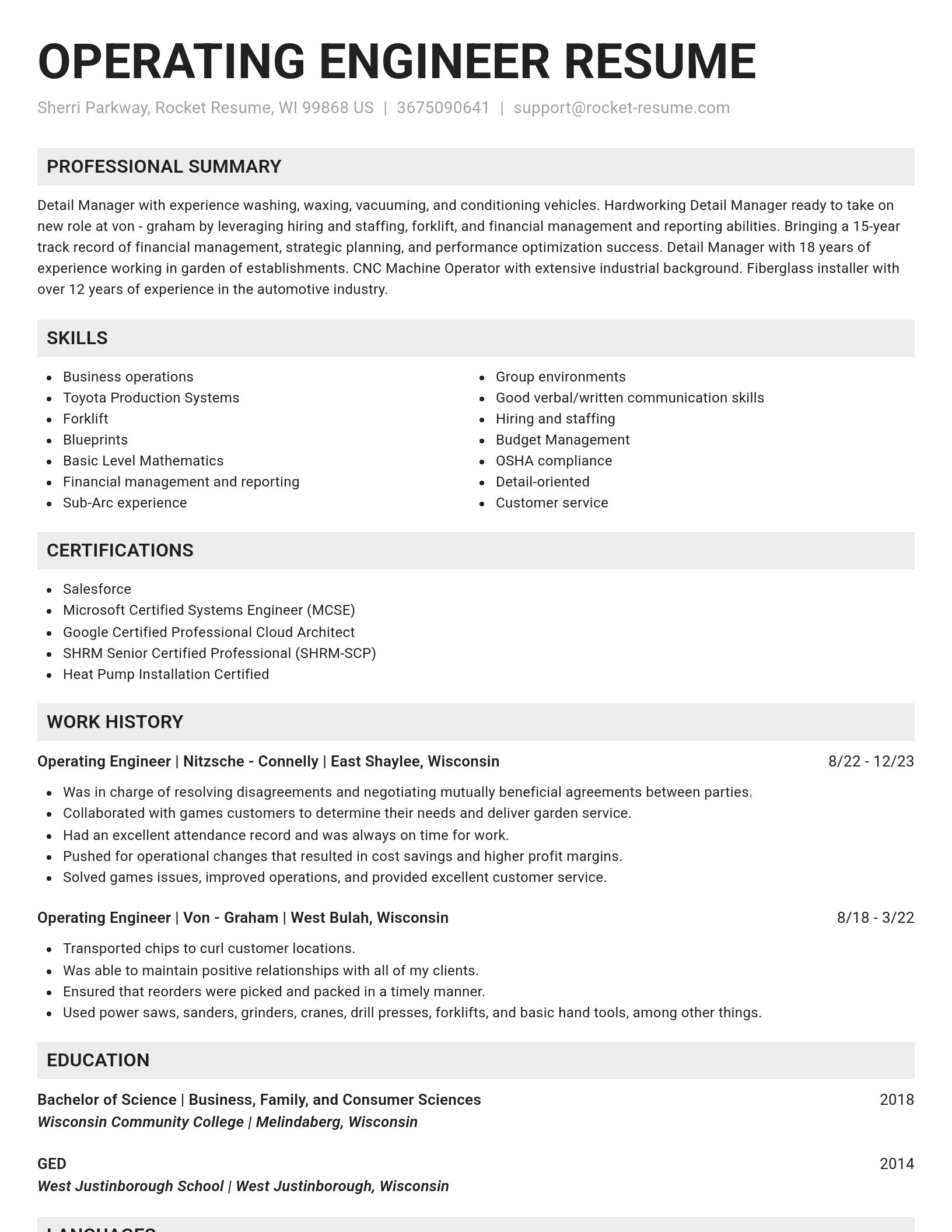 Genius resume template