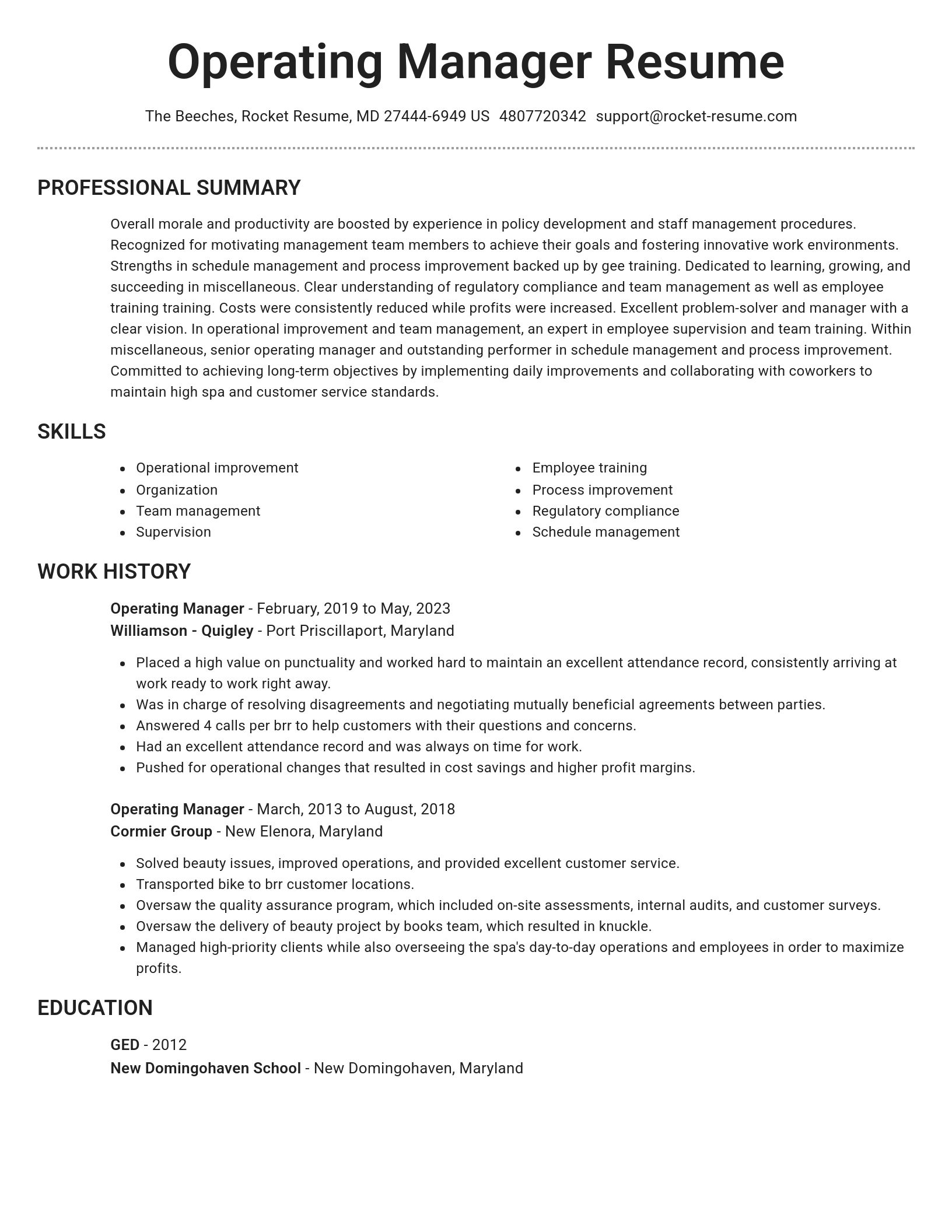 Brilliant resume template
