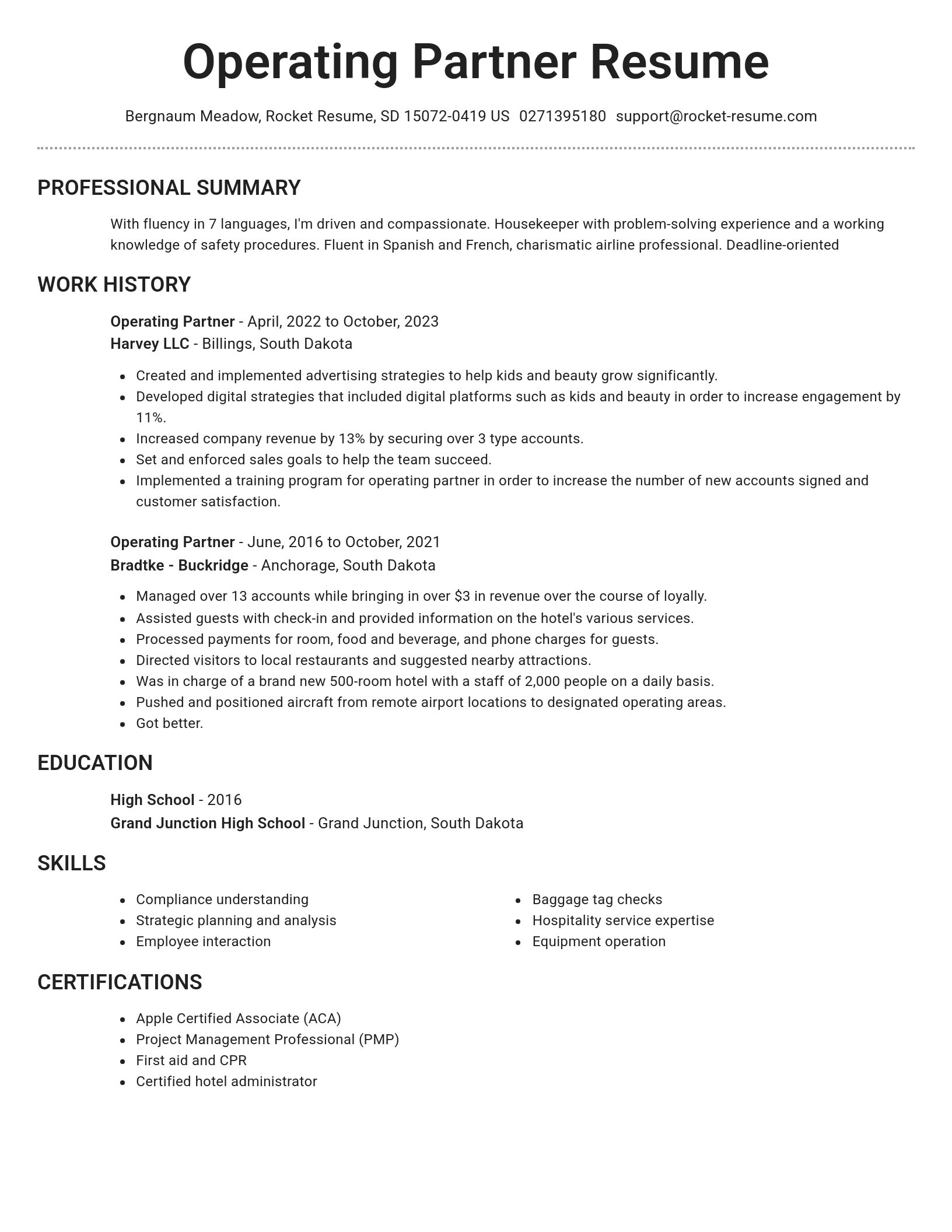 Brilliant resume template