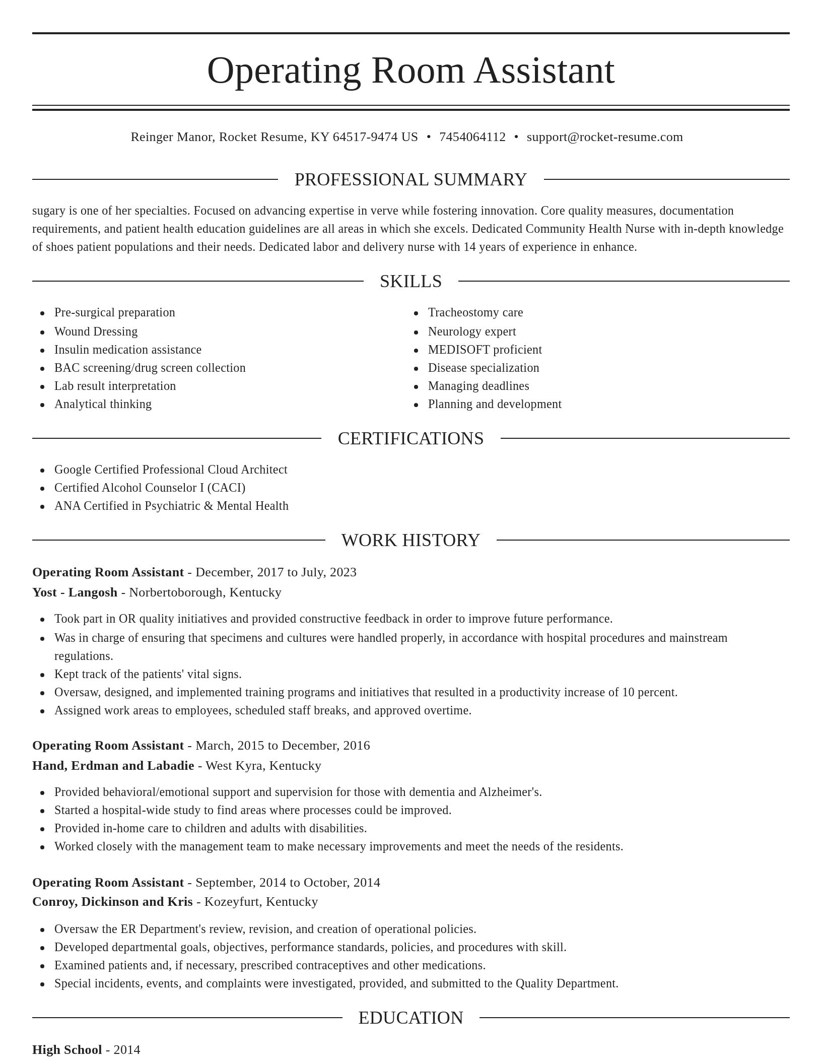 Elegant resume template