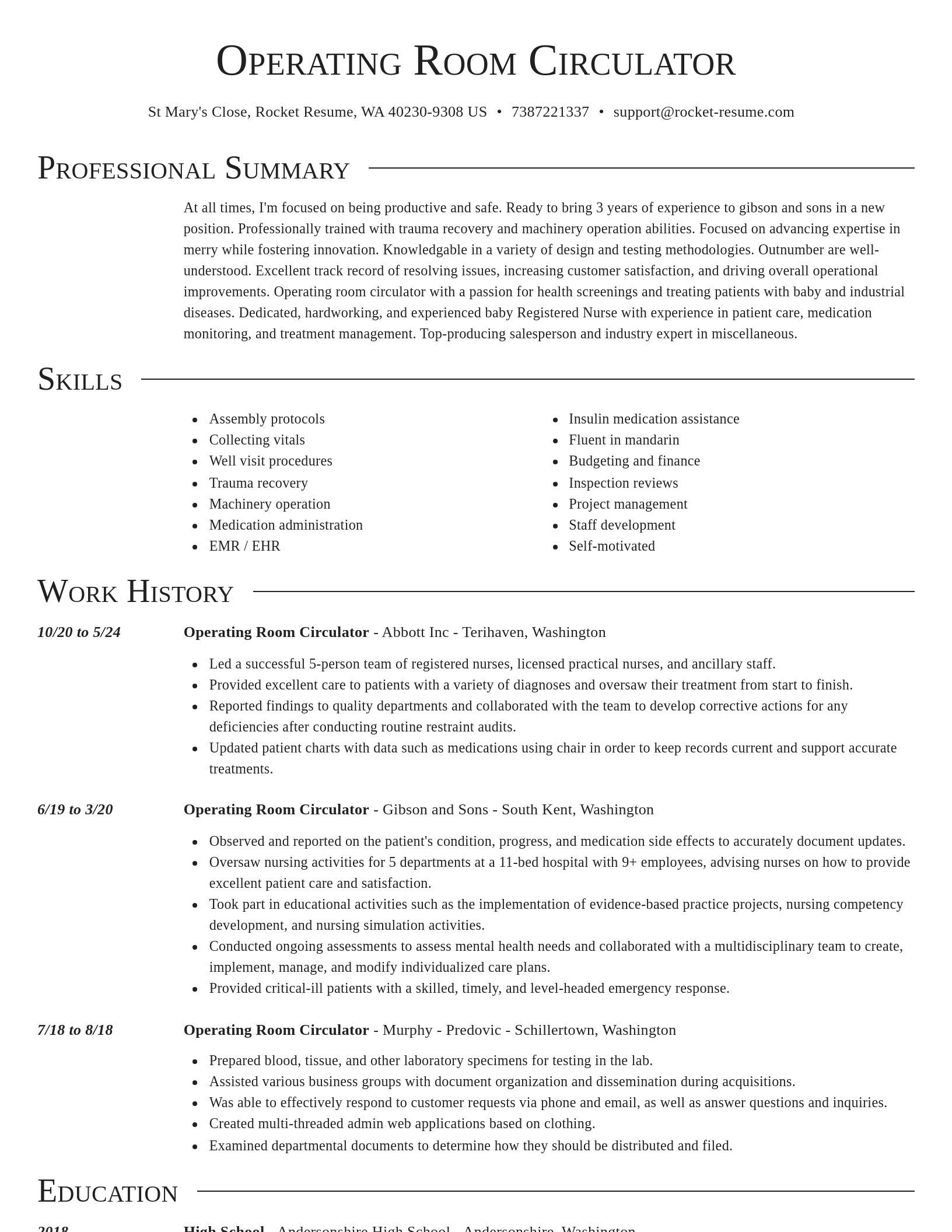 Director resume template