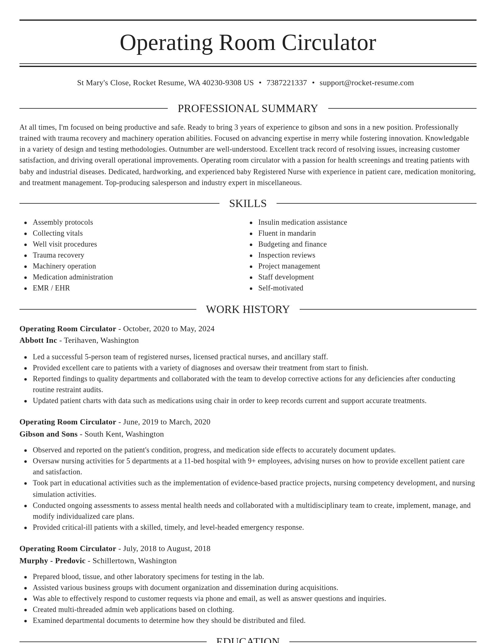 Elegant resume template