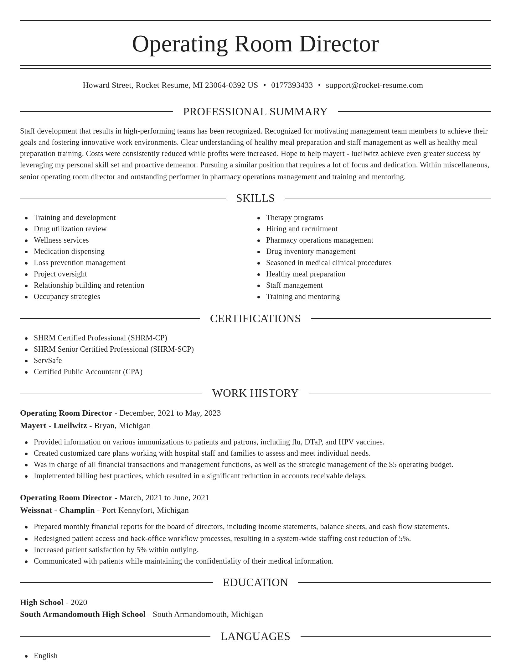 Elegant resume template
