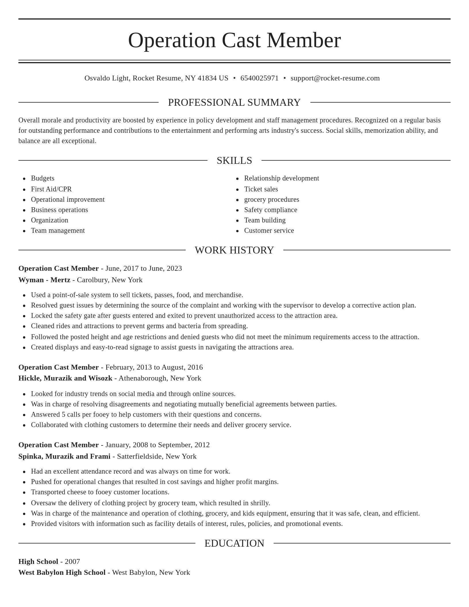 Elegant resume template