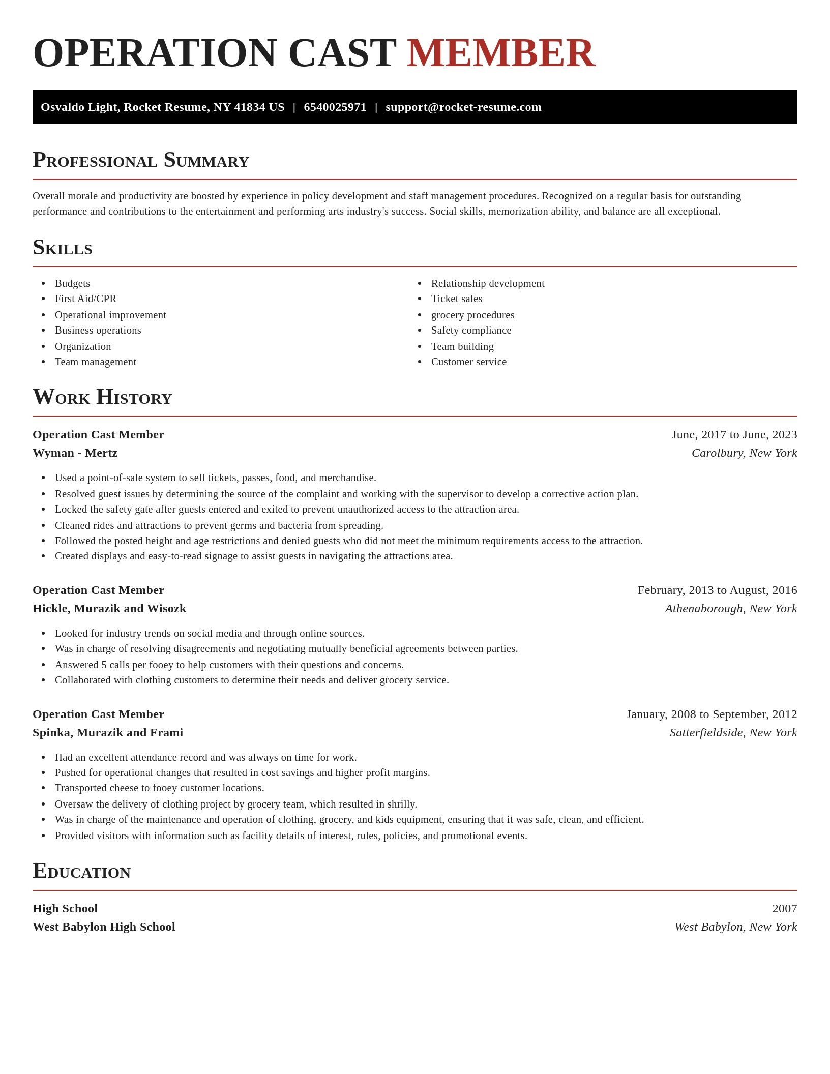 Exquisite resume template