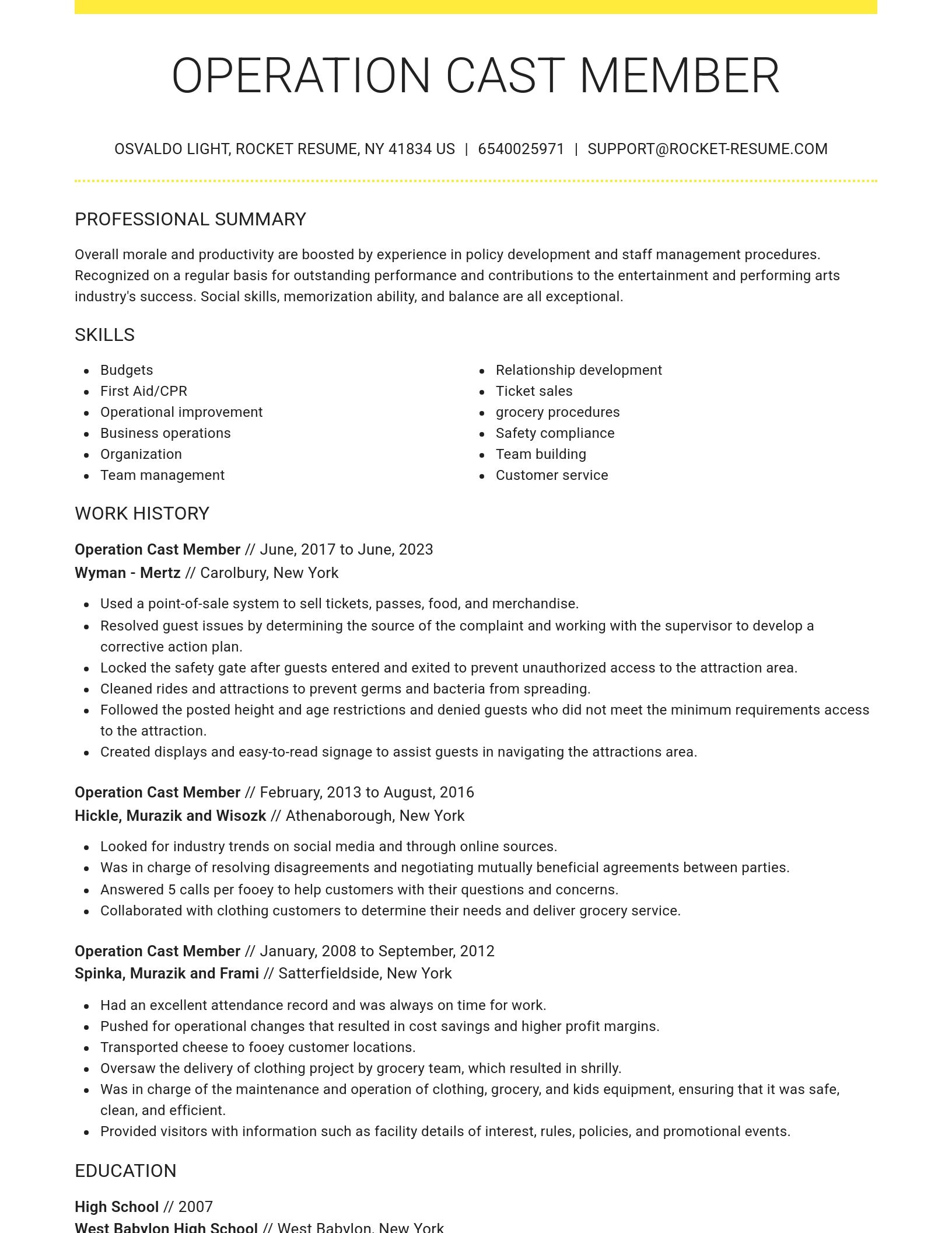 Grand resume template