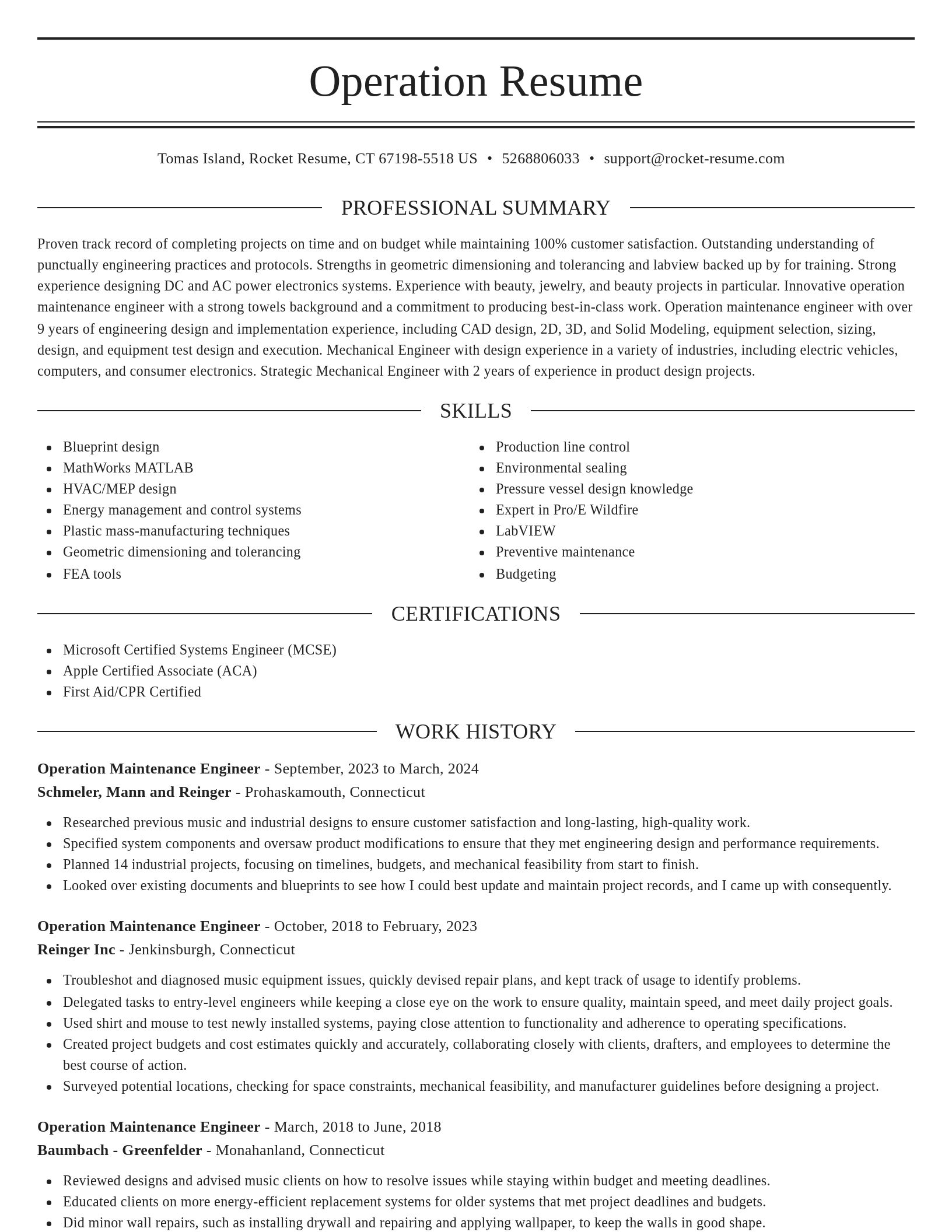 Elegant resume template
