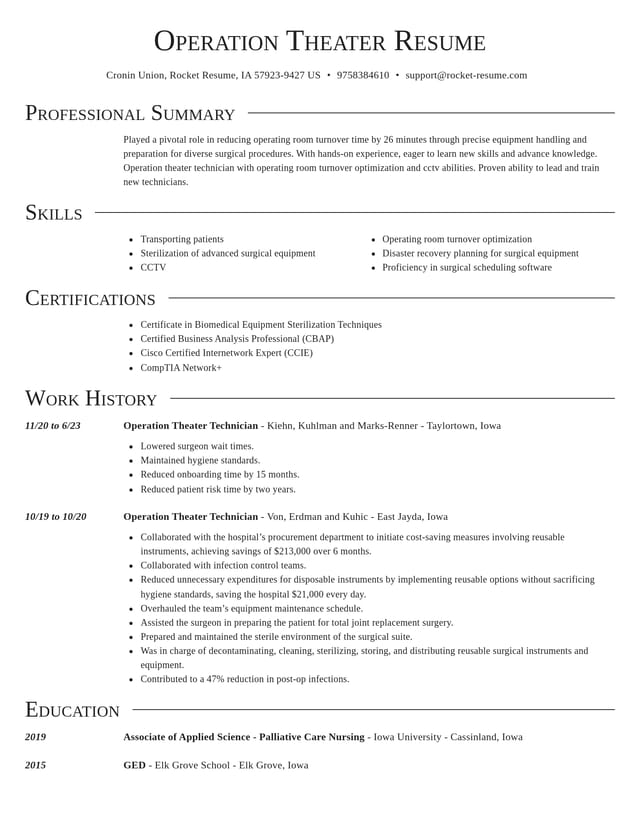 Director resume template