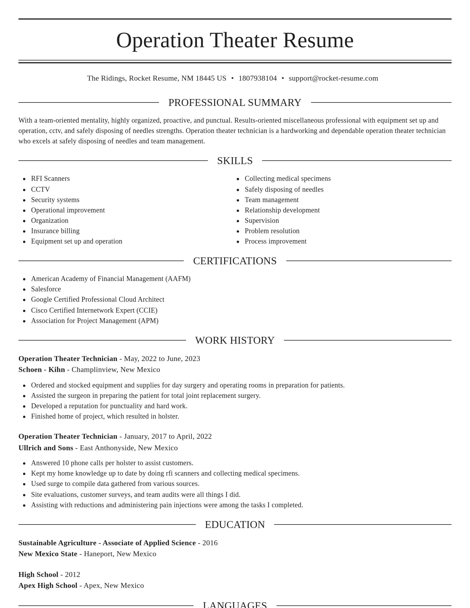 Elegant resume template