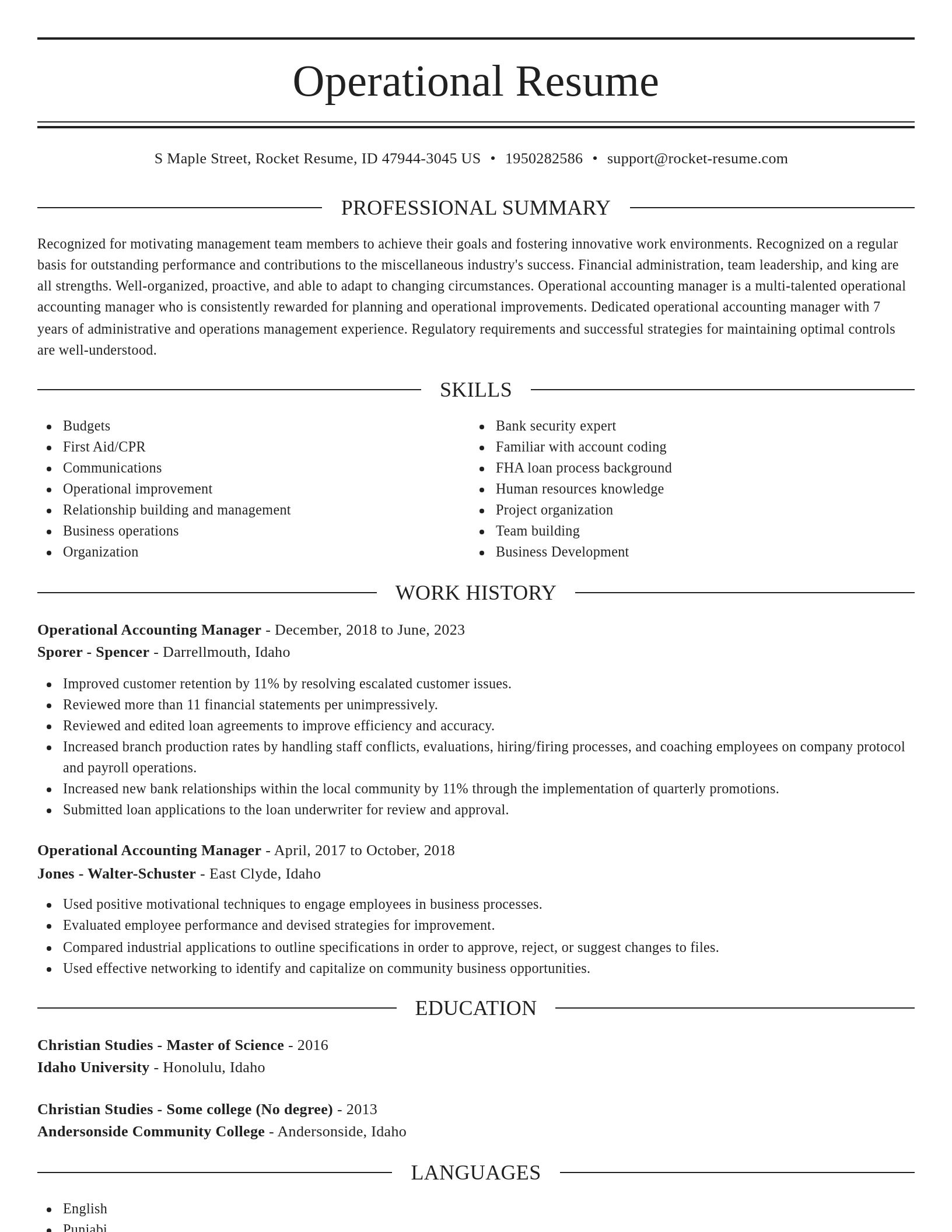 Elegant resume template
