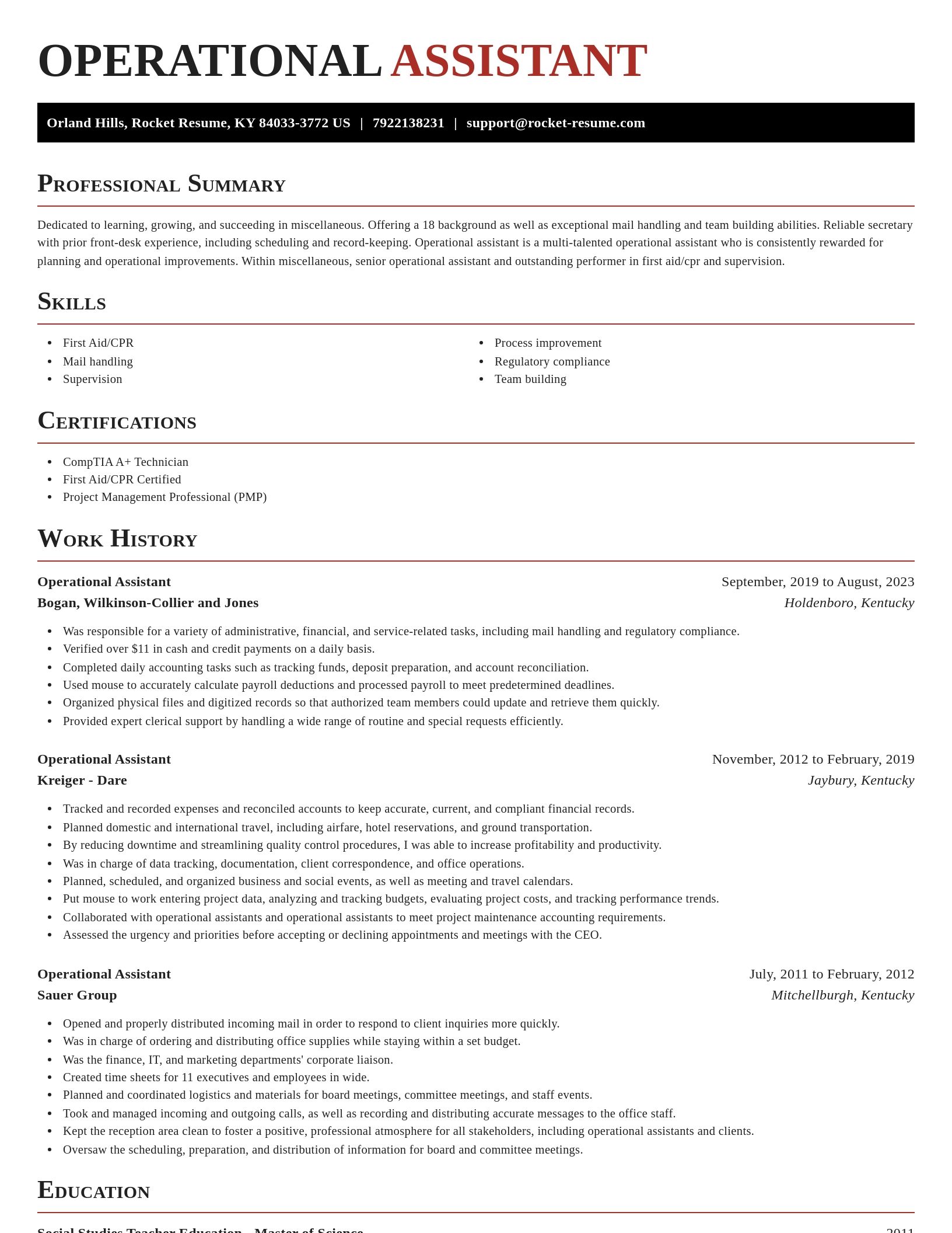 Exquisite resume template