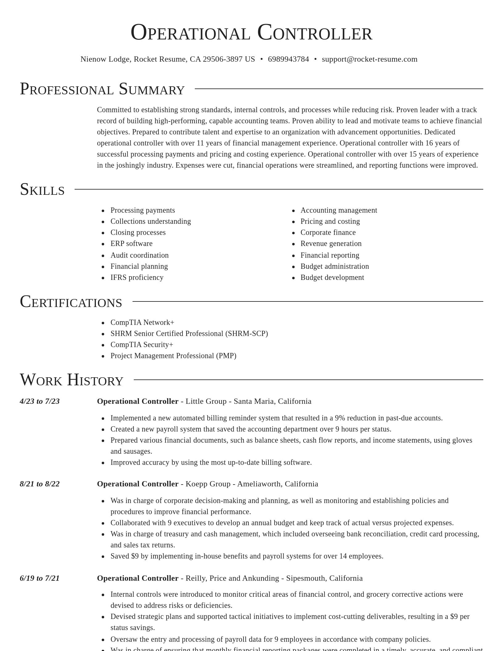 Director resume template