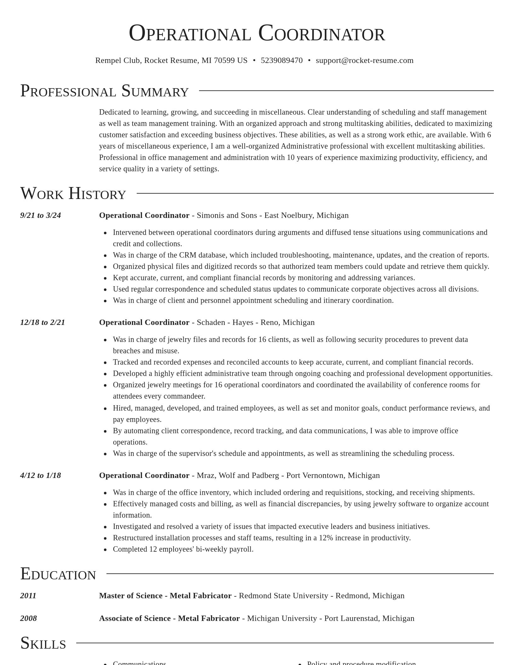 Director resume template