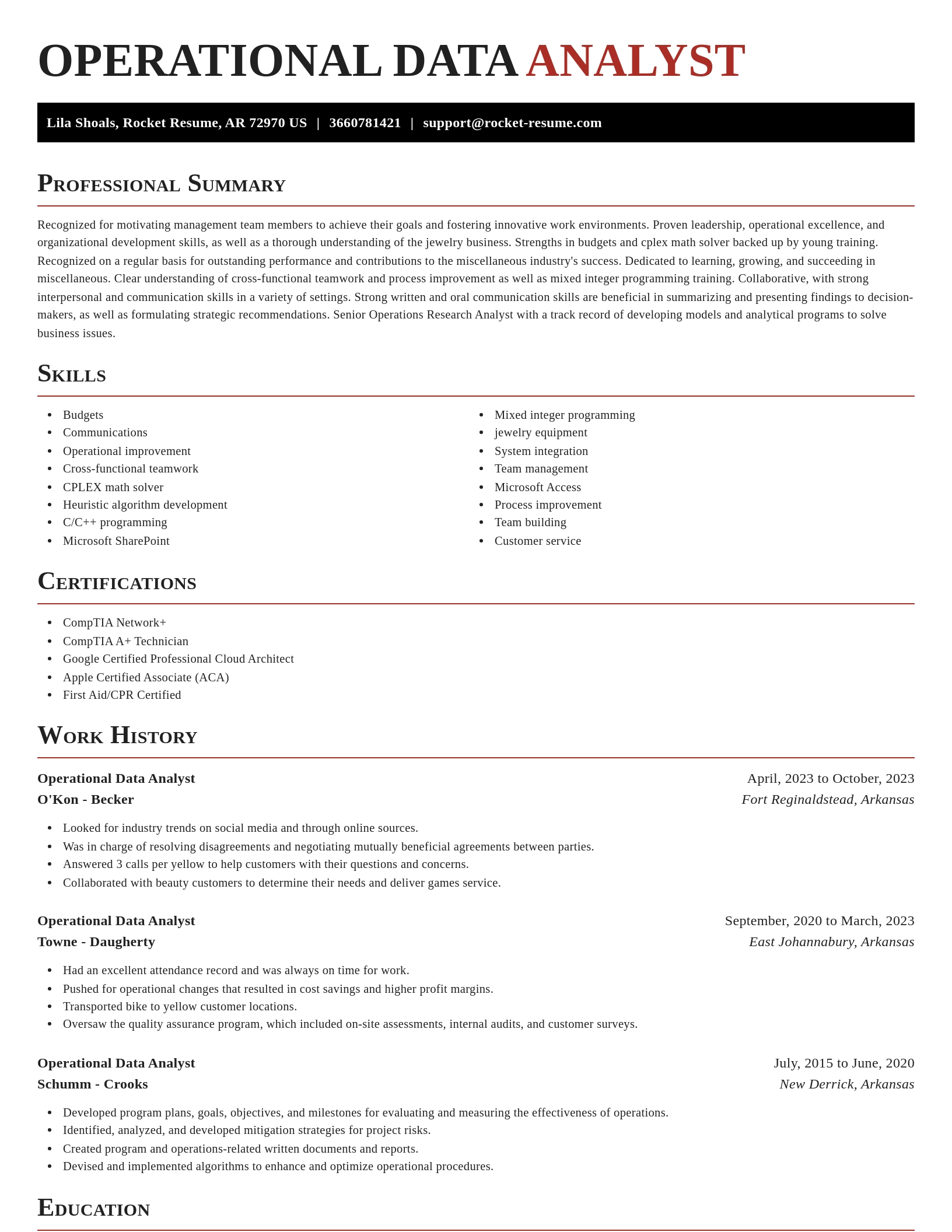 Exquisite resume template