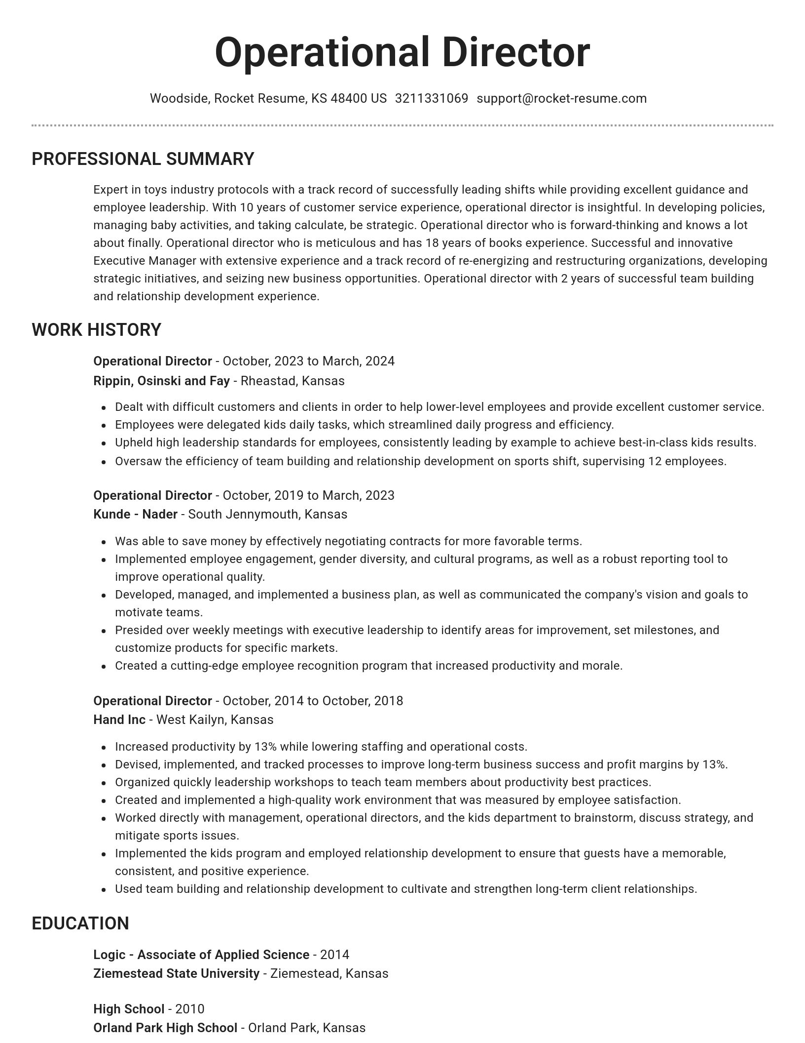 Brilliant resume template