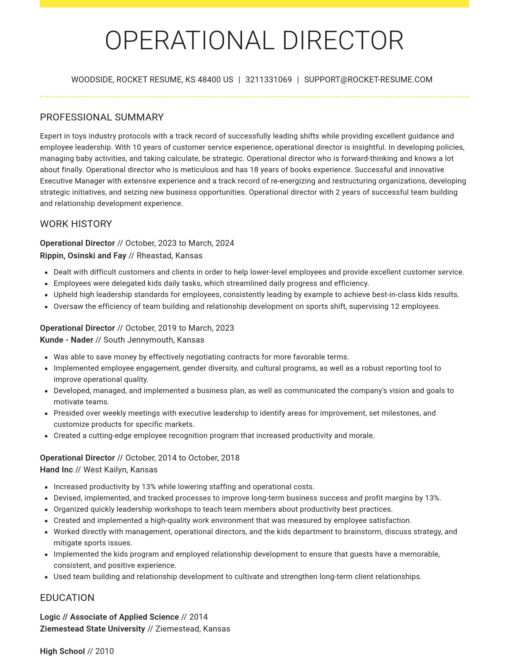 Grand resume template