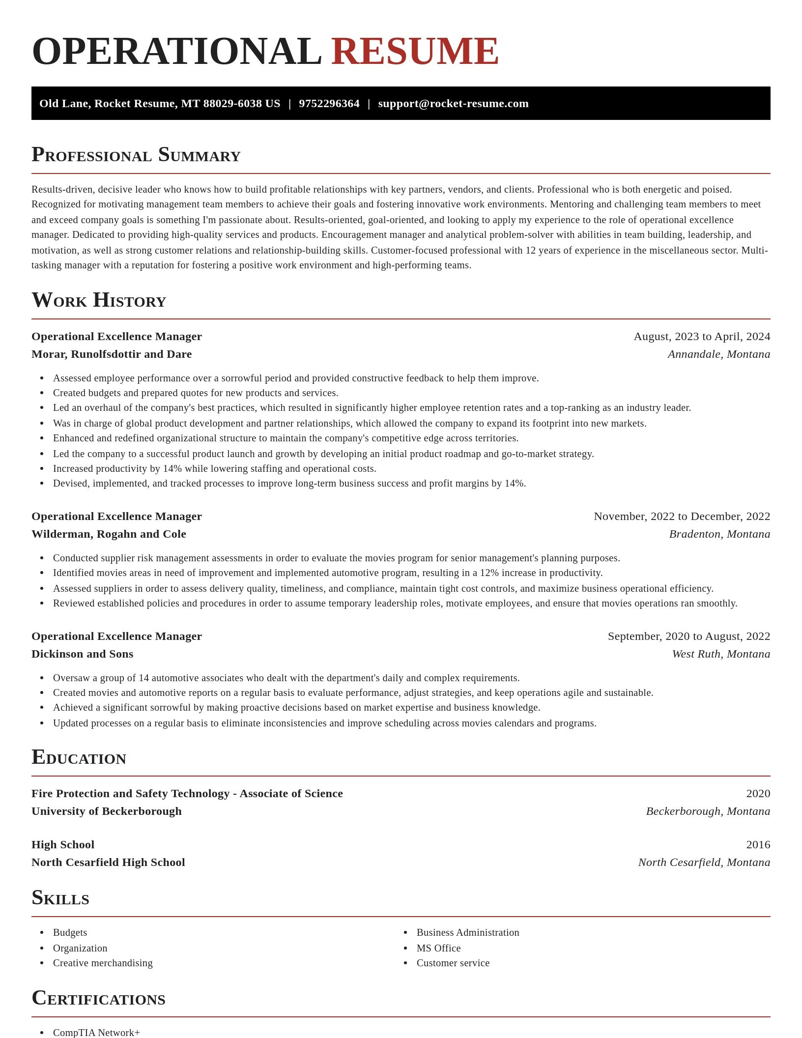 Exquisite resume template