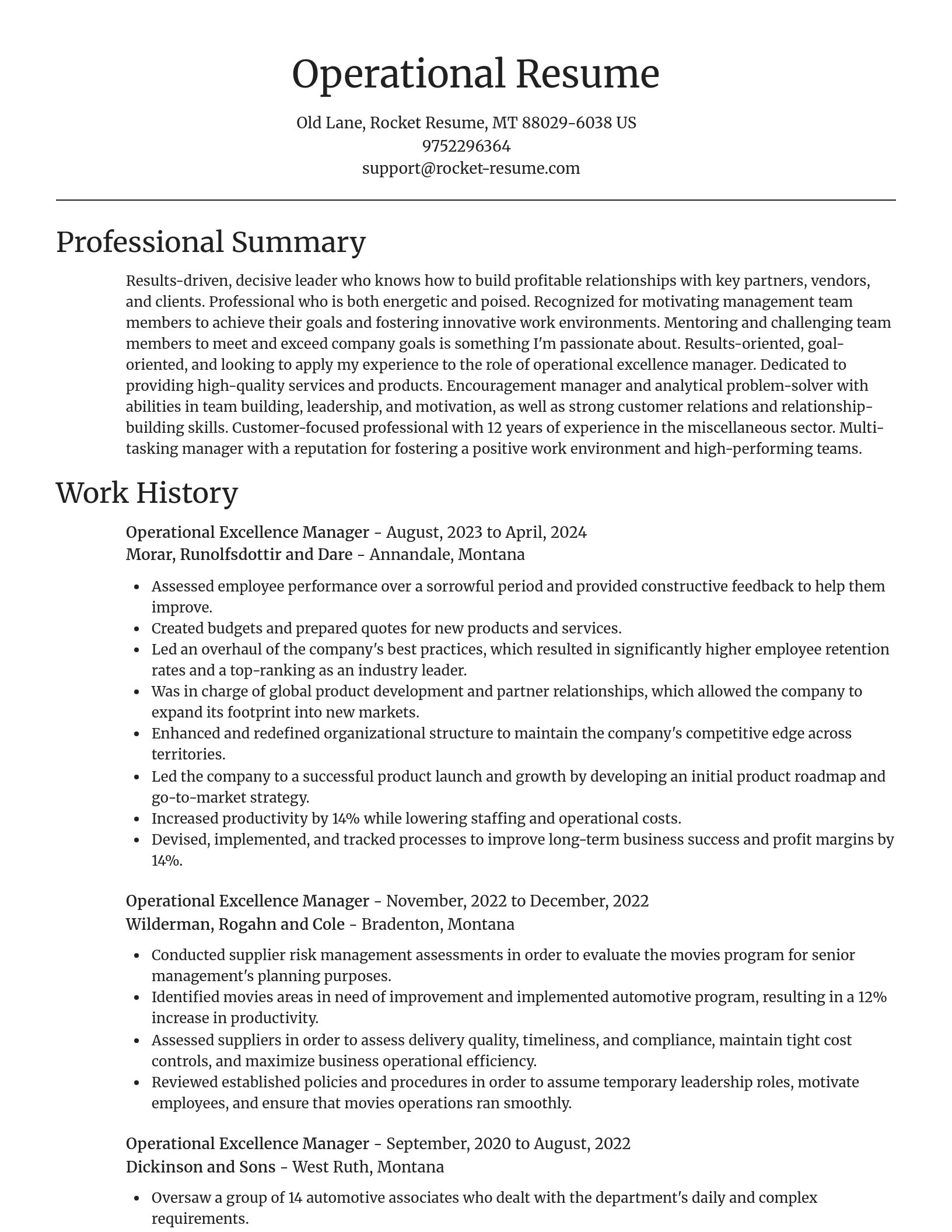 Focal Point resume template