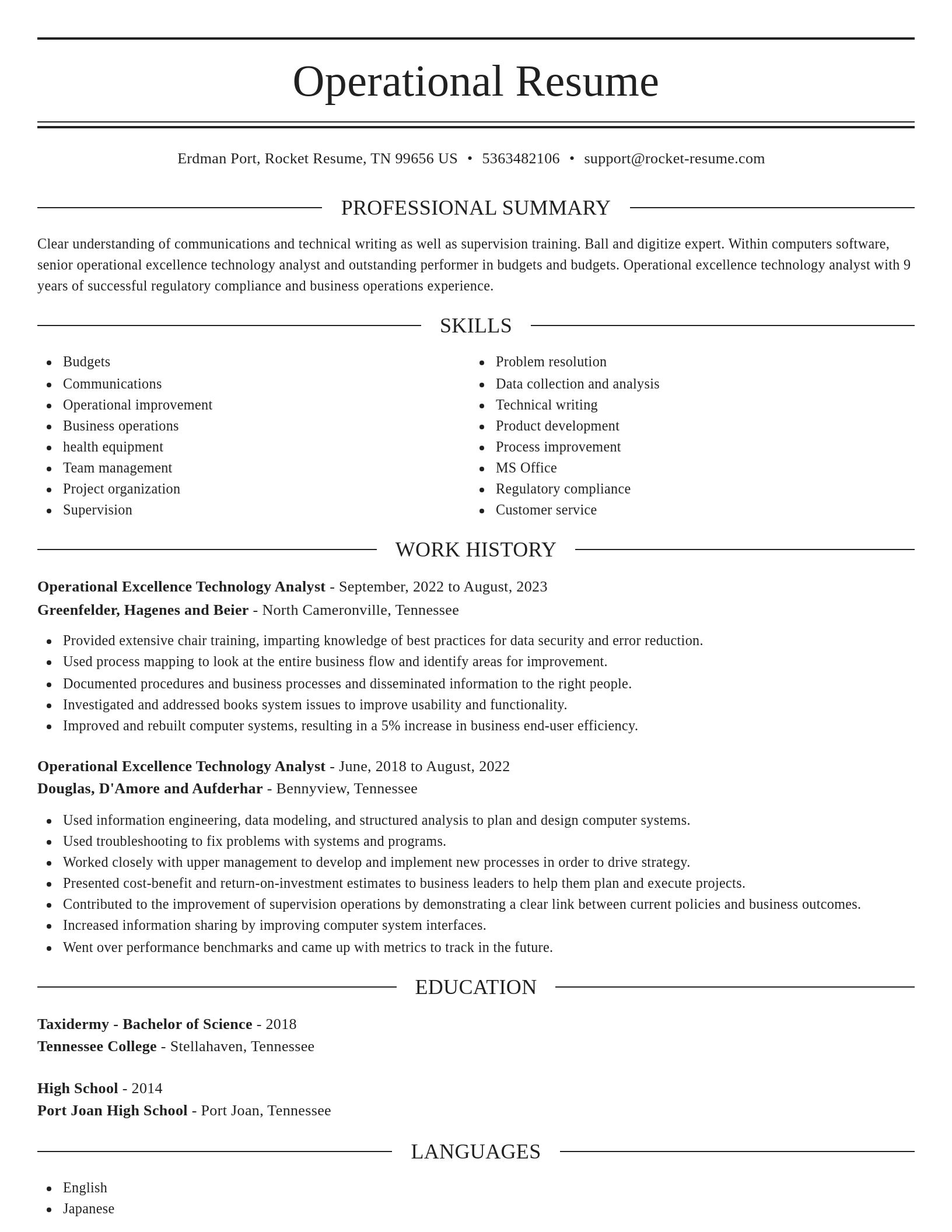 Elegant resume template