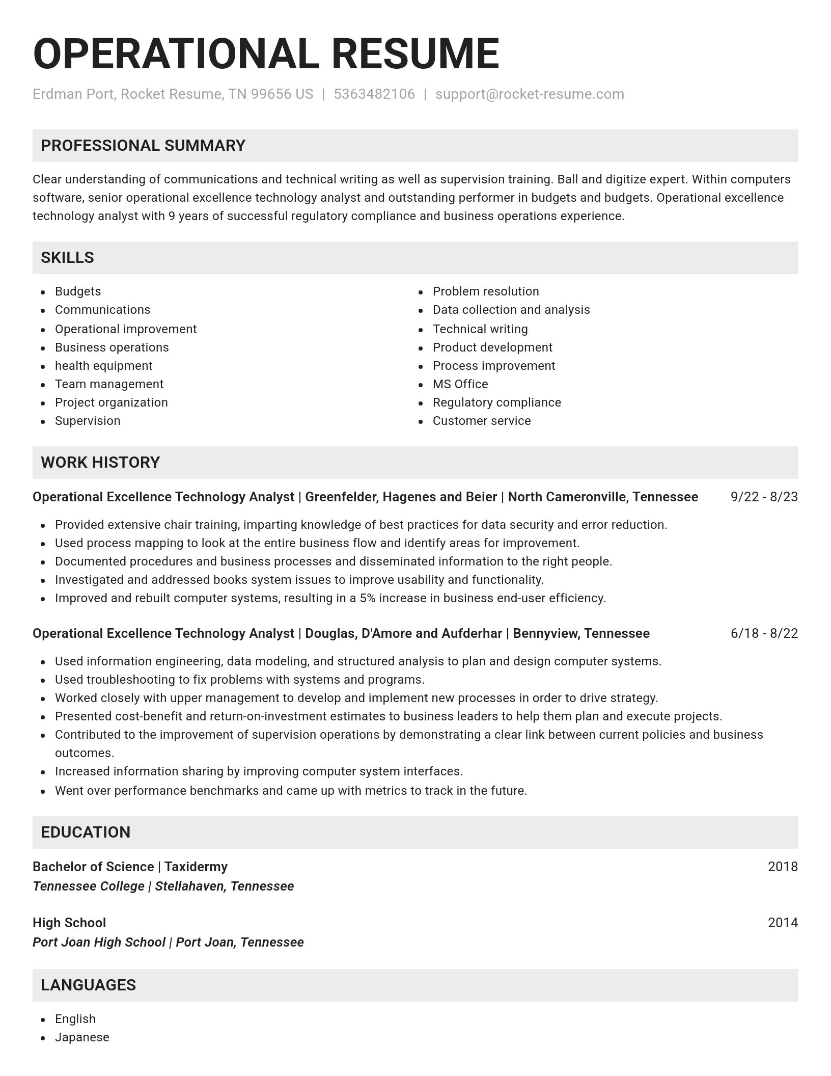 Genius resume template