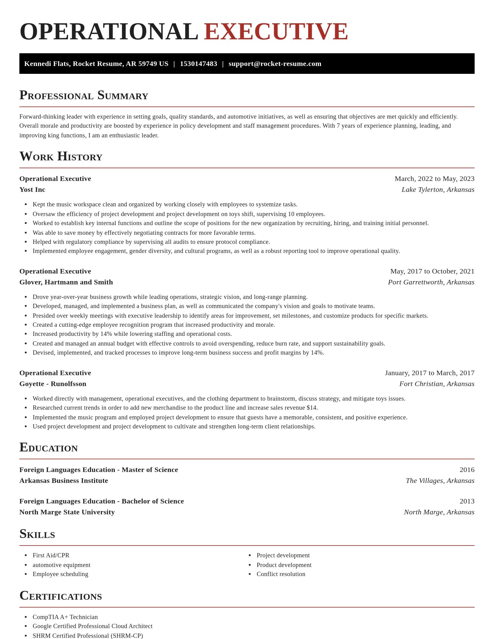 Exquisite resume template