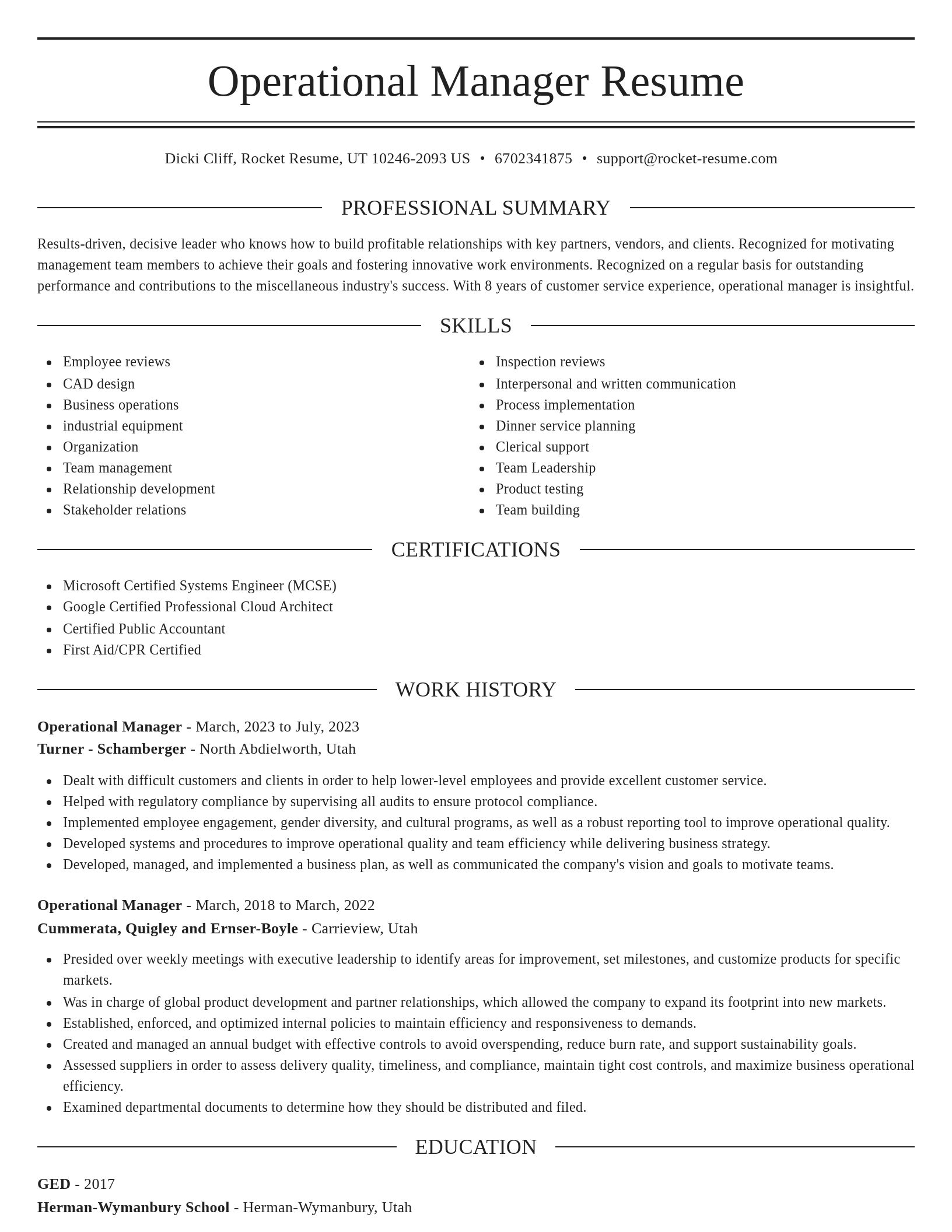 Elegant resume template