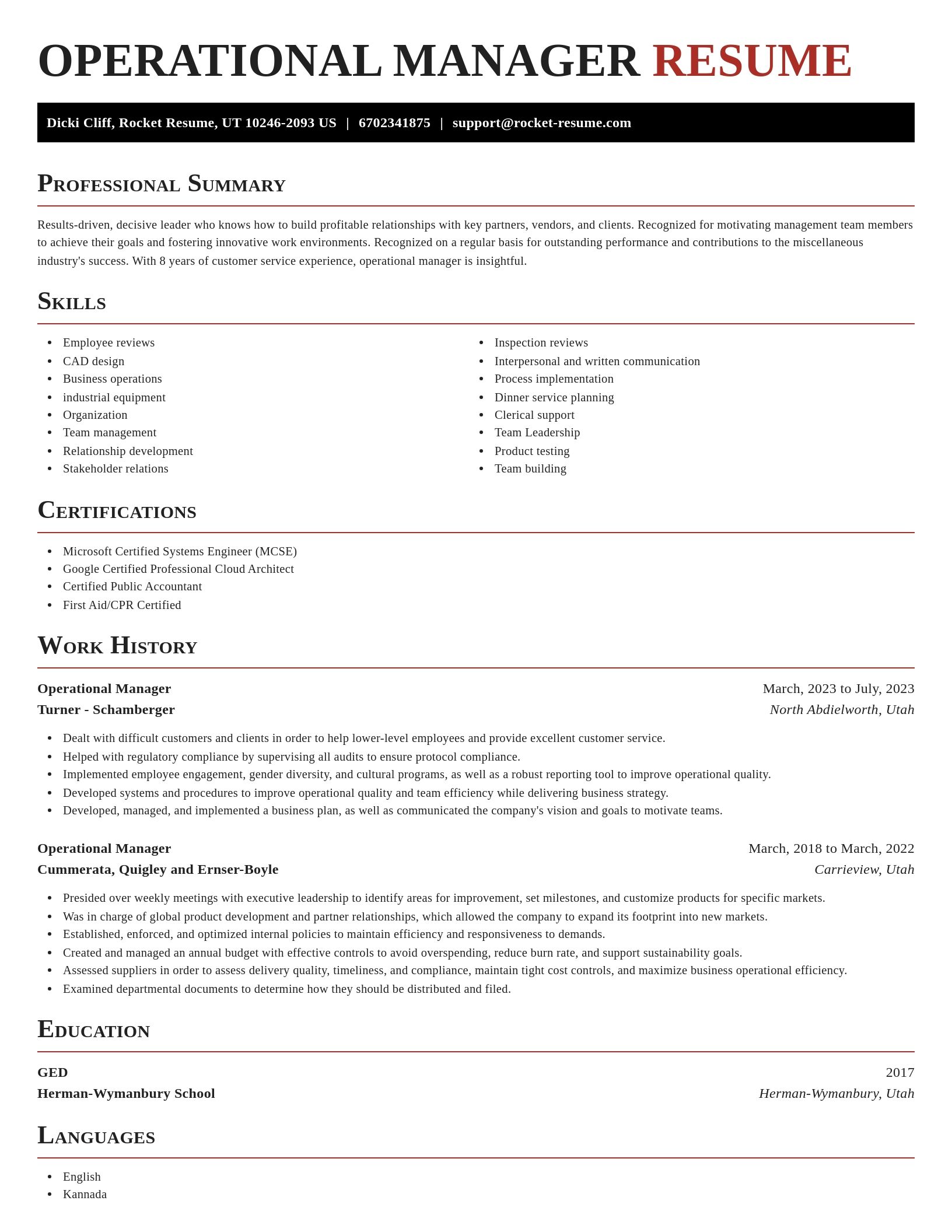 Exquisite resume template