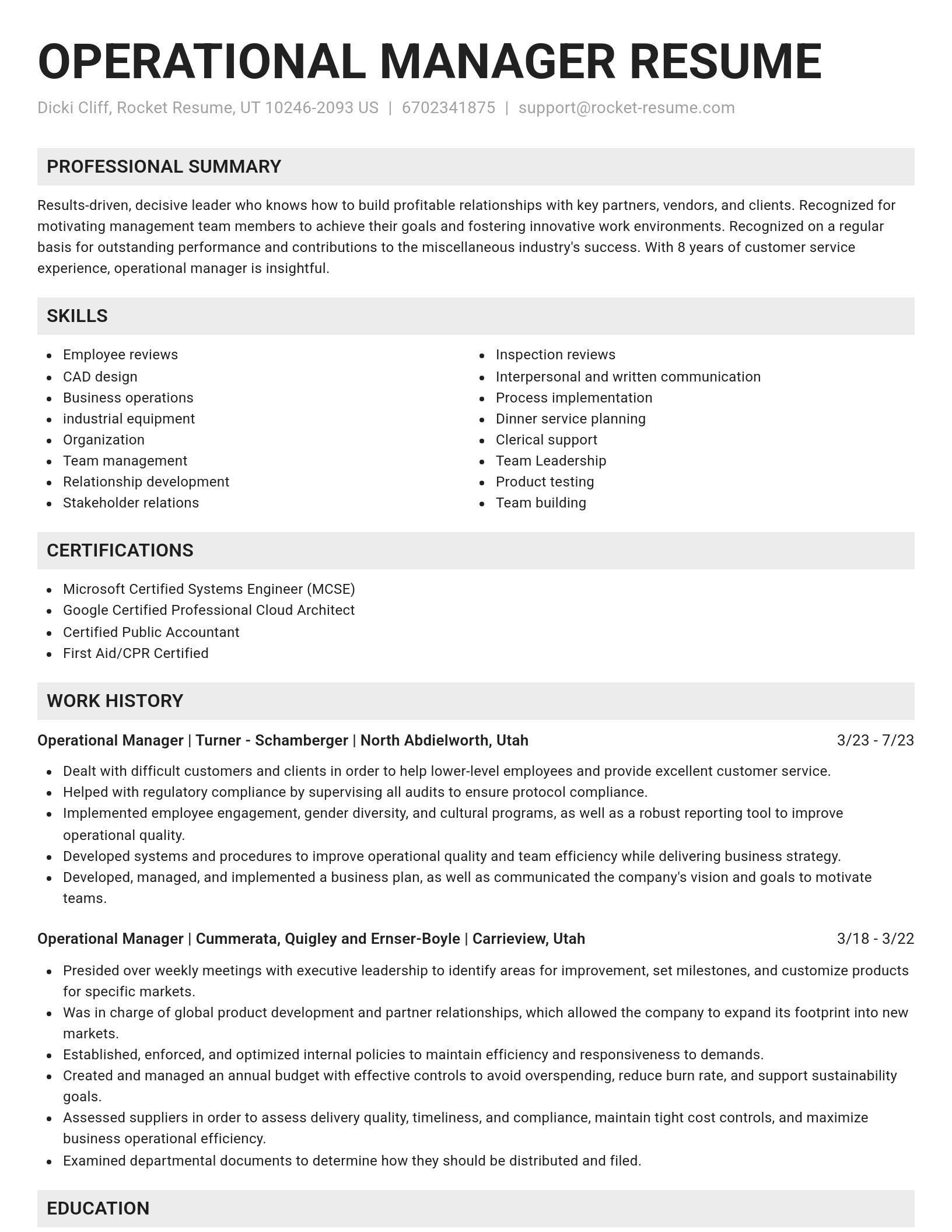 Genius resume template