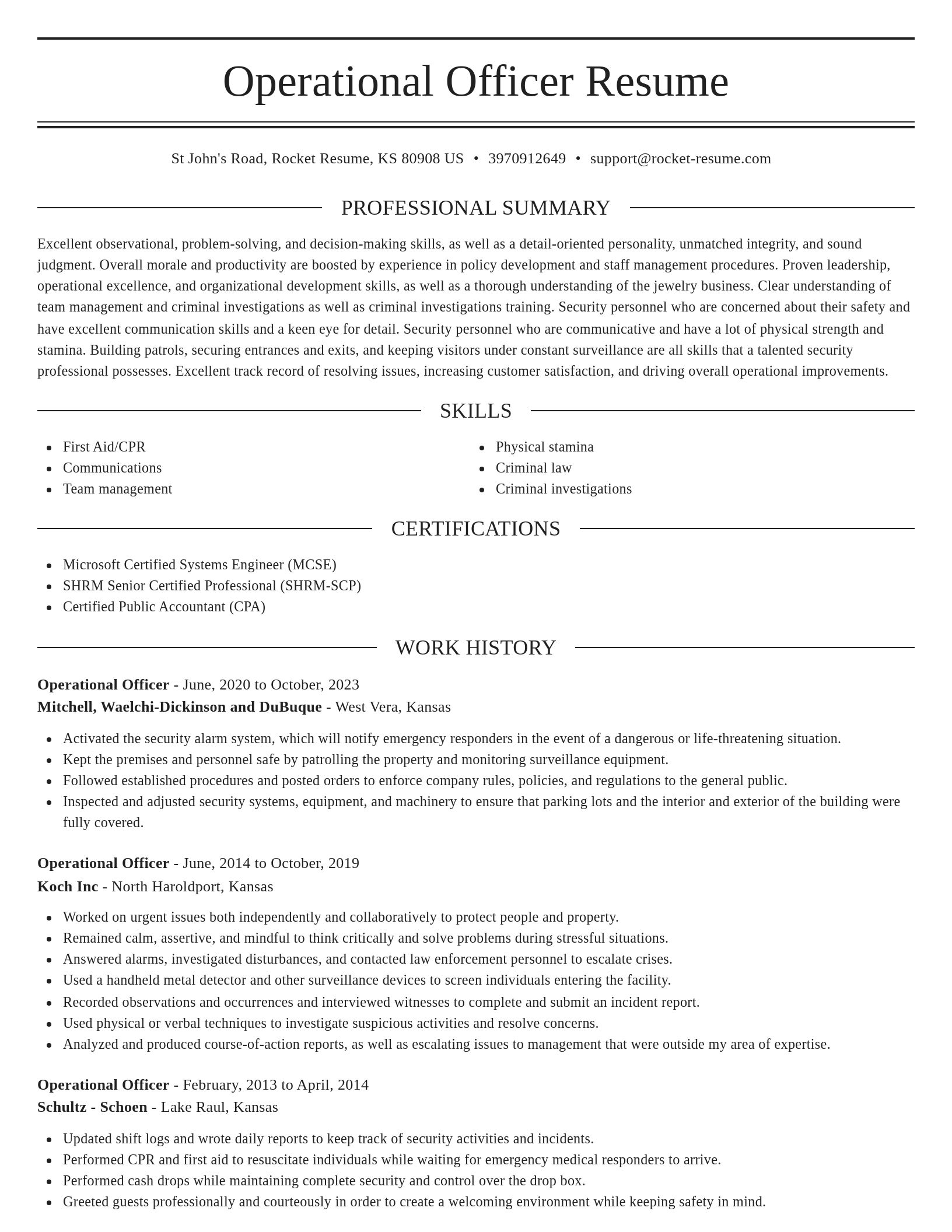 Elegant resume template