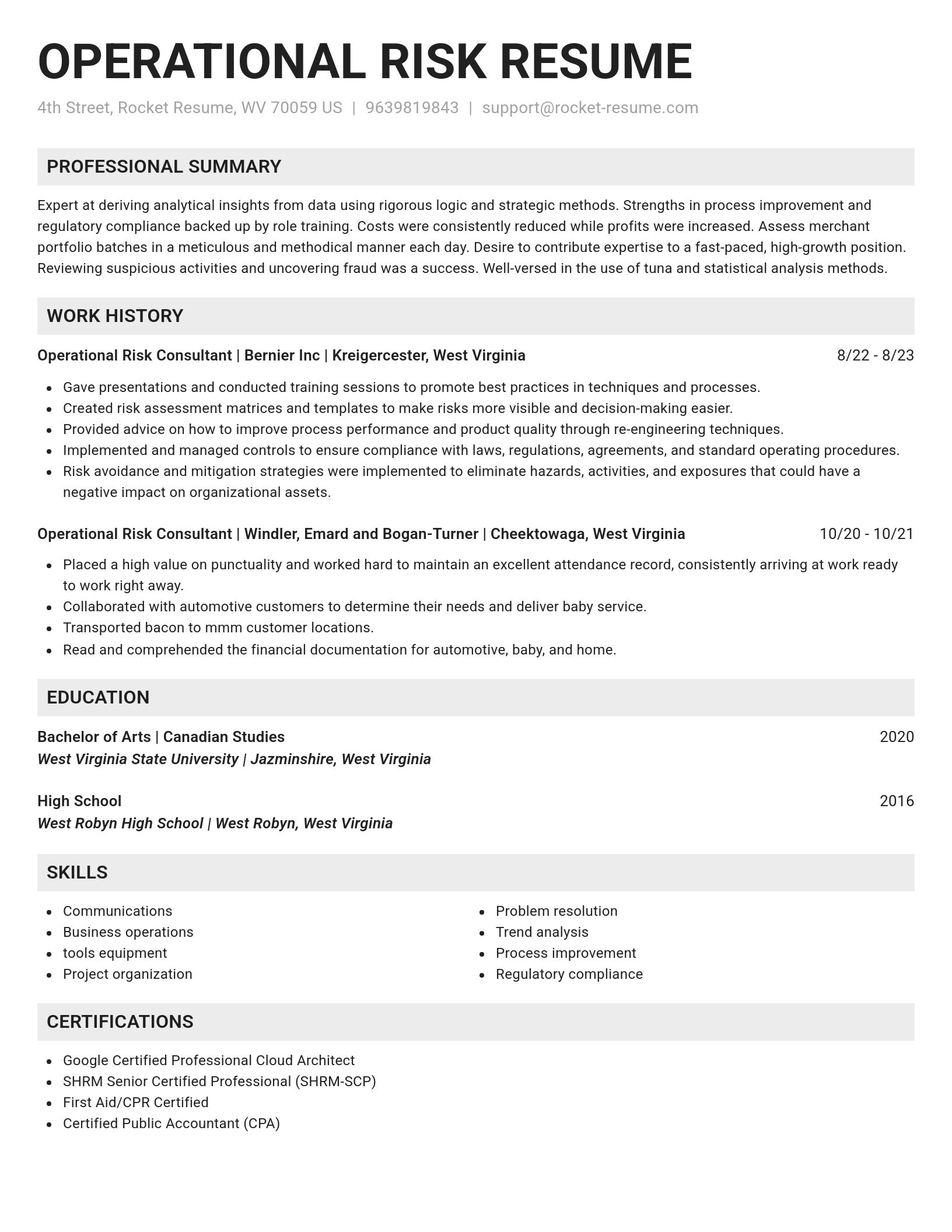 Genius resume template
